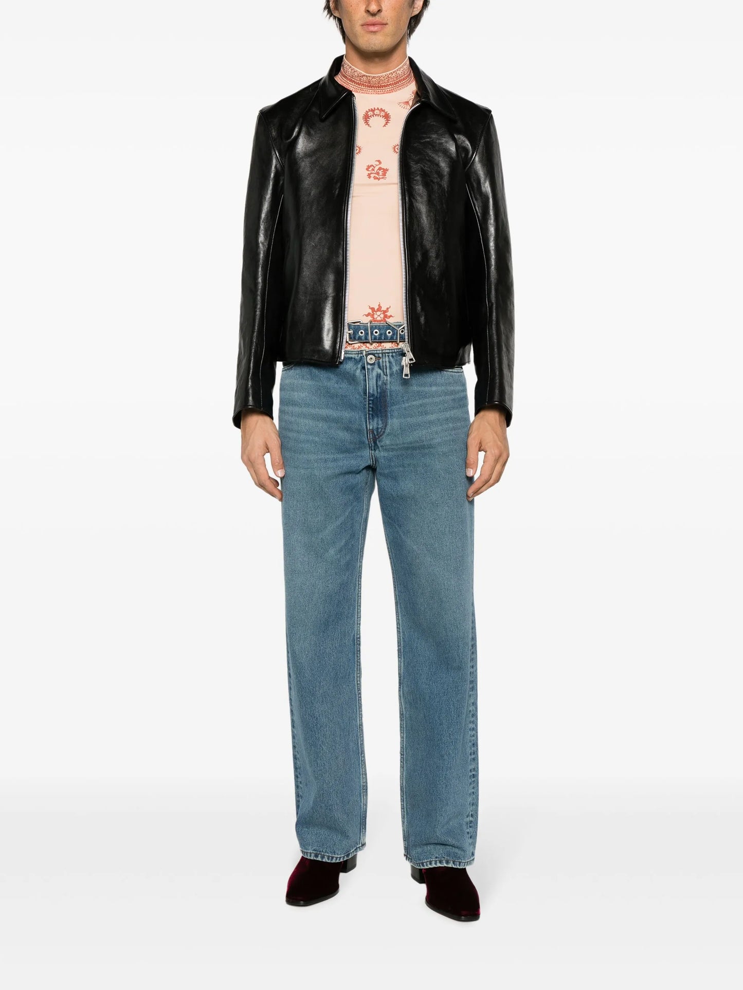 Evergreen mid-rise wide-leg jeans