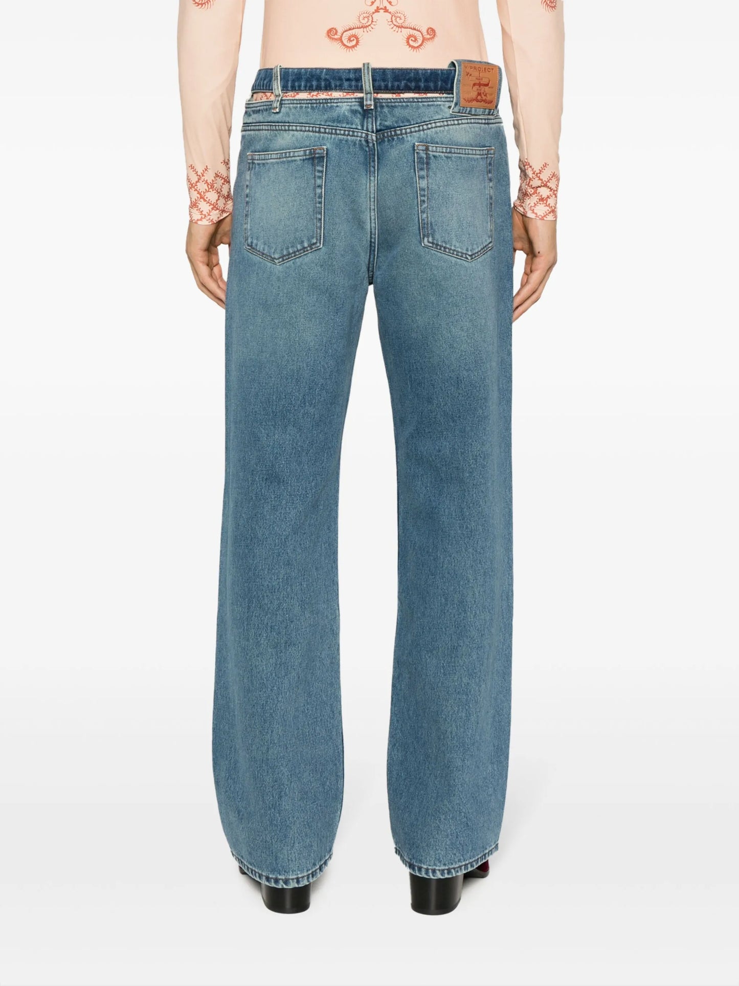 Evergreen mid-rise wide-leg jeans