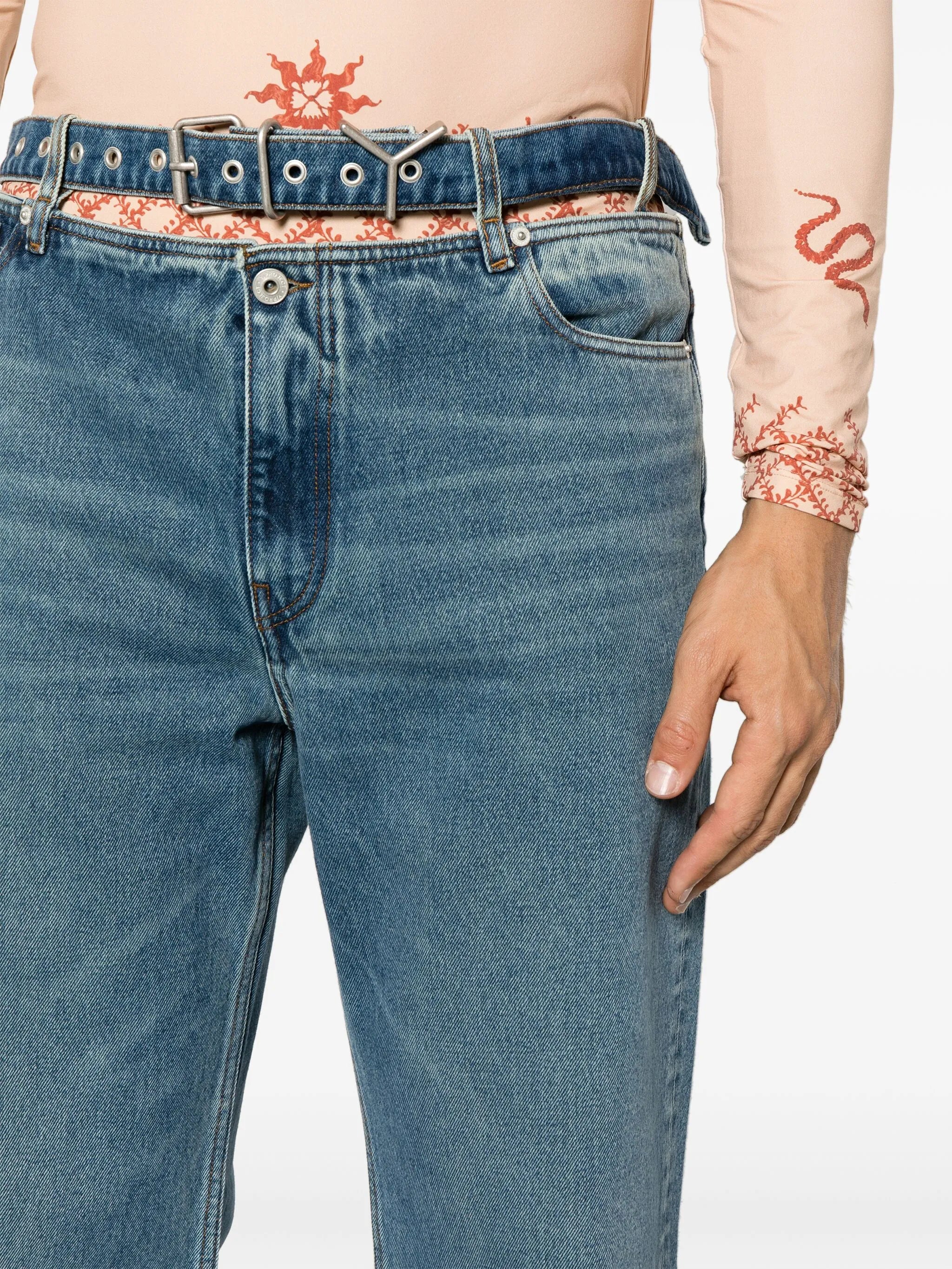 Evergreen mid-rise wide-leg jeans