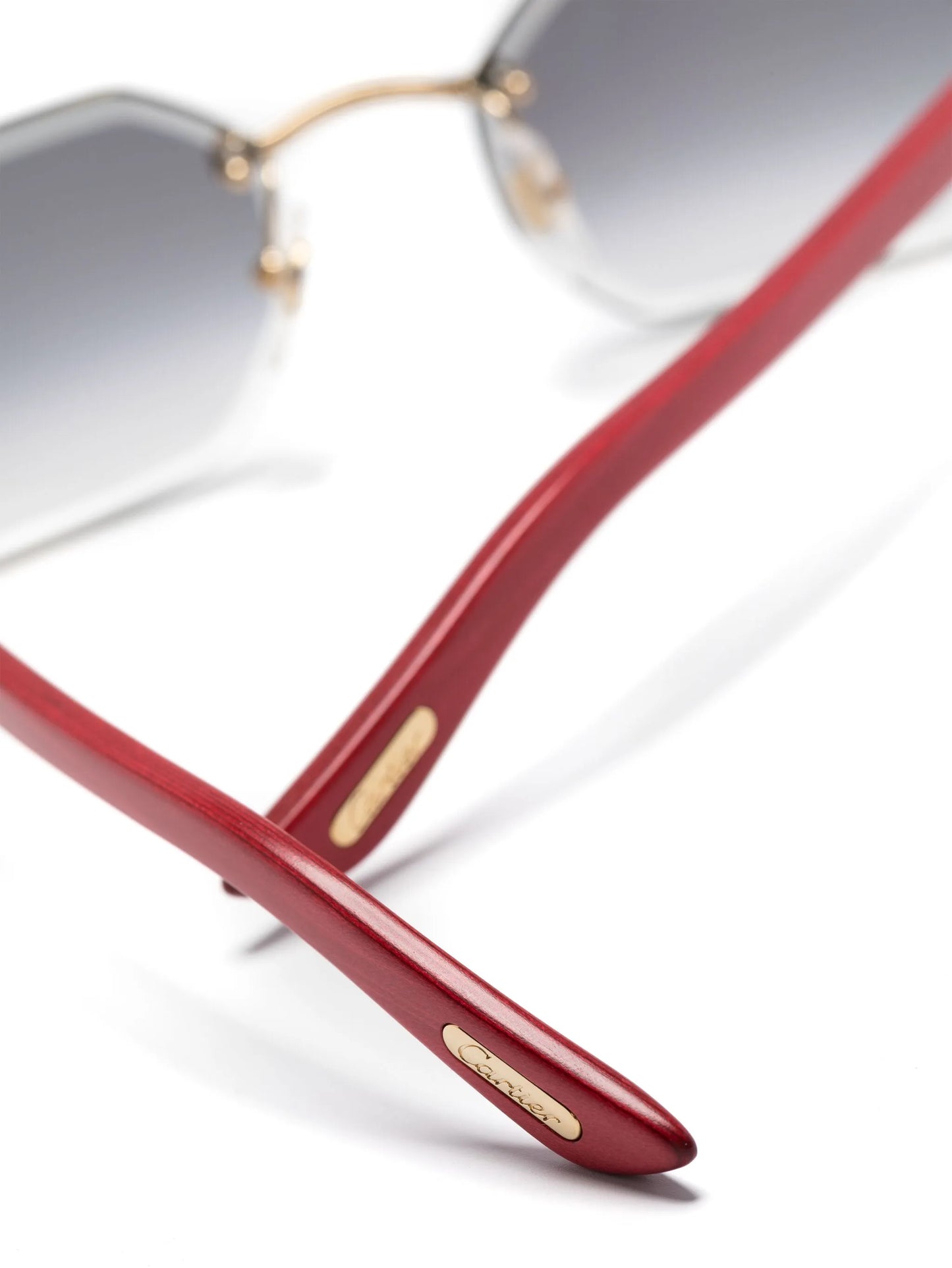 logo-plaque geometric-frame sunglasses