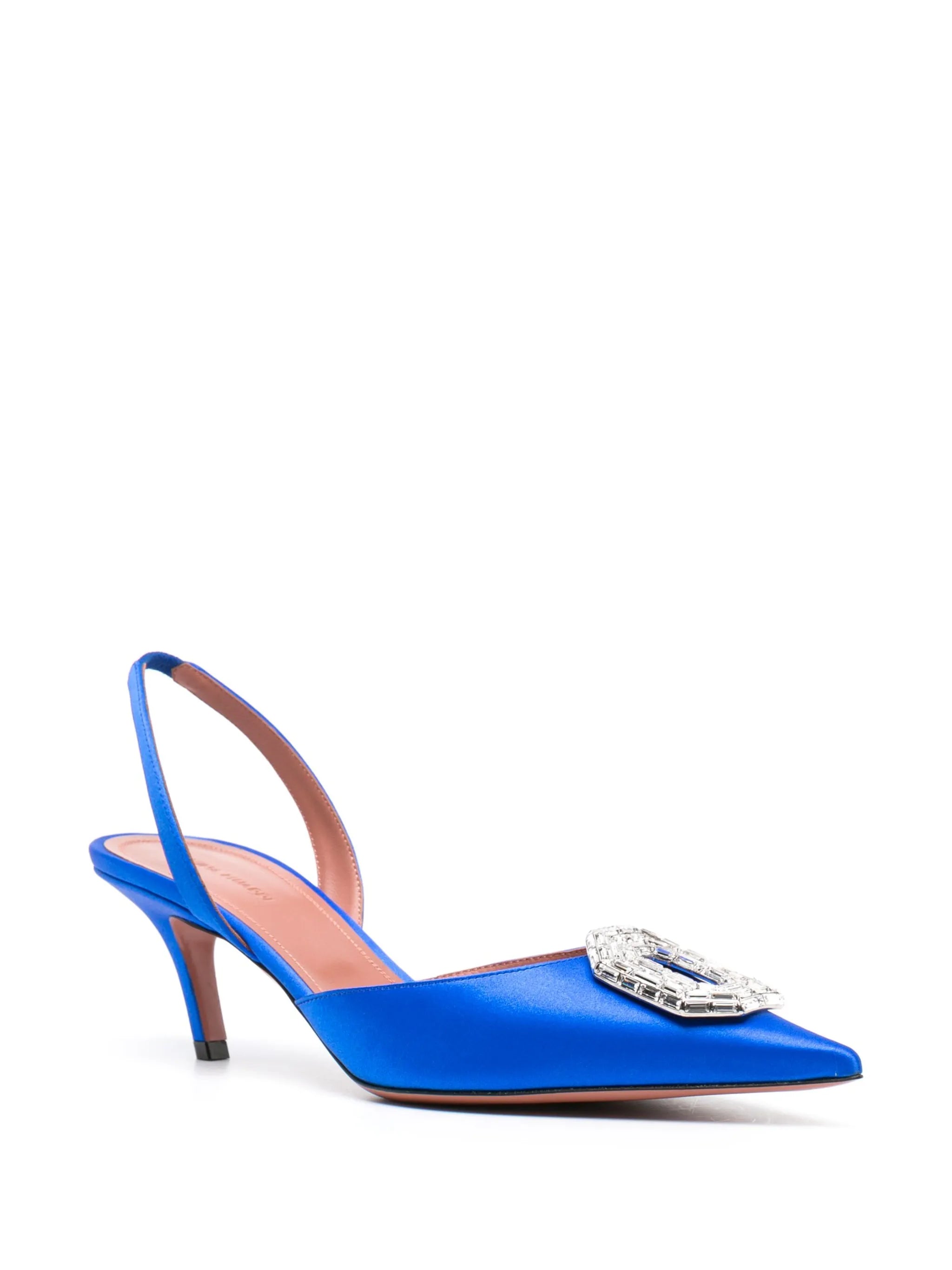Camelia 60mm crystal satin pumps