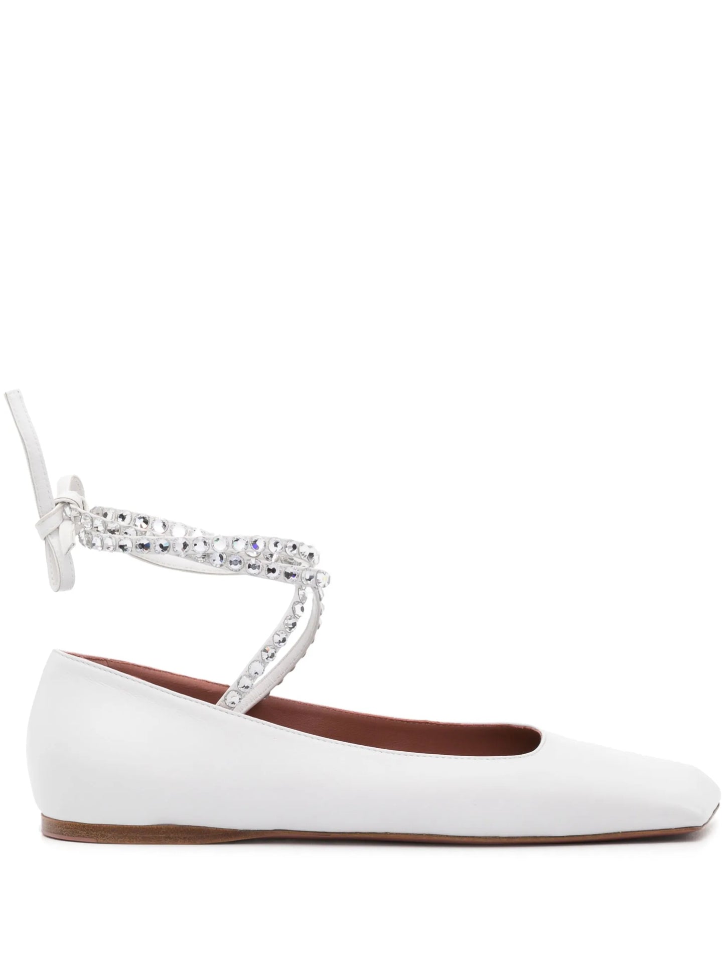 Ane embellished leather ballerina shoes