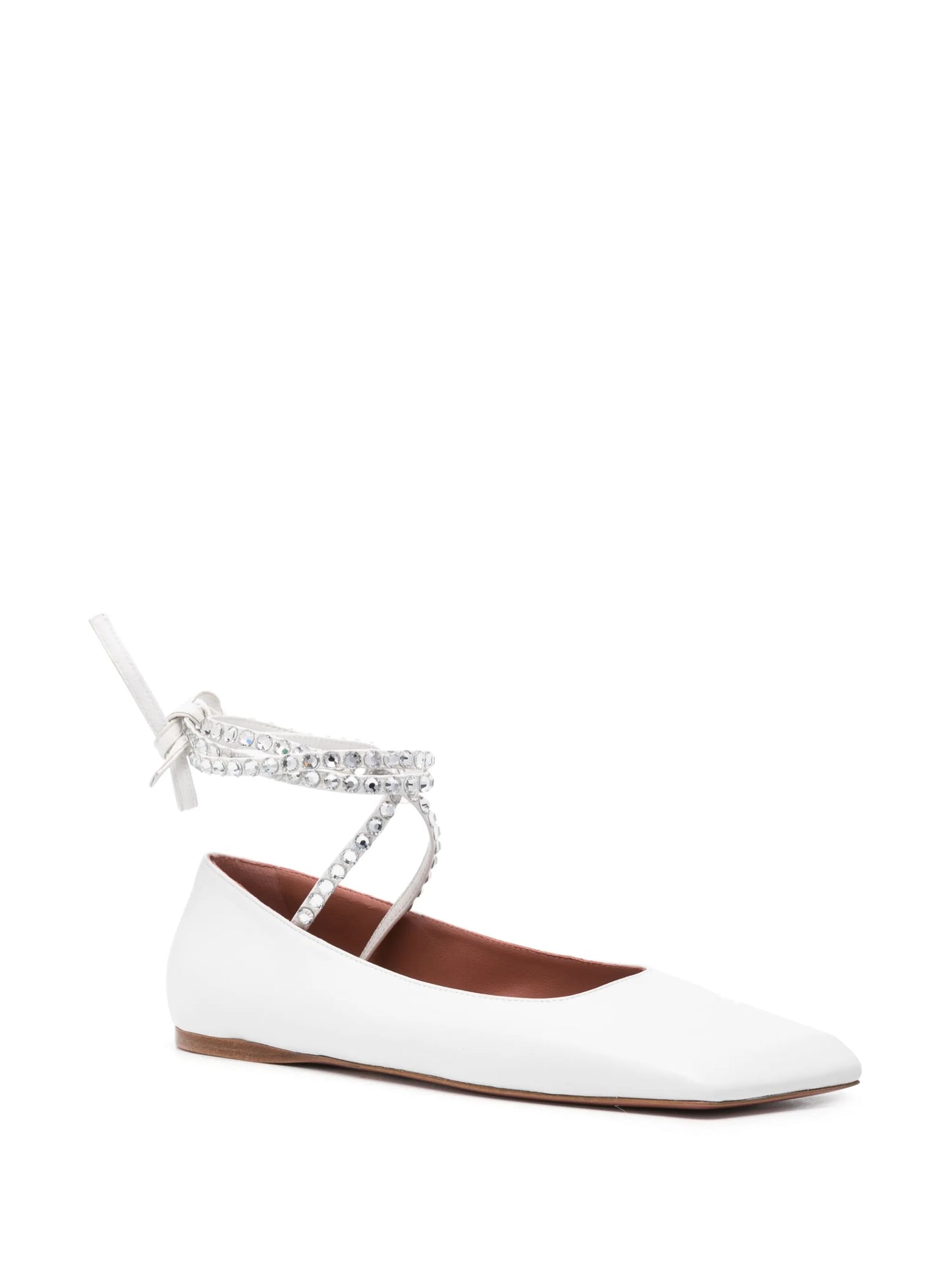 Ane embellished leather ballerina shoes
