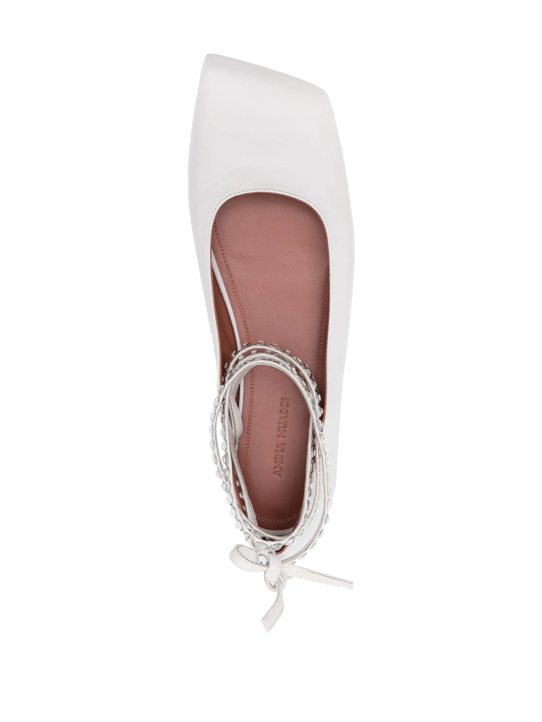 Ane embellished leather ballerina shoes