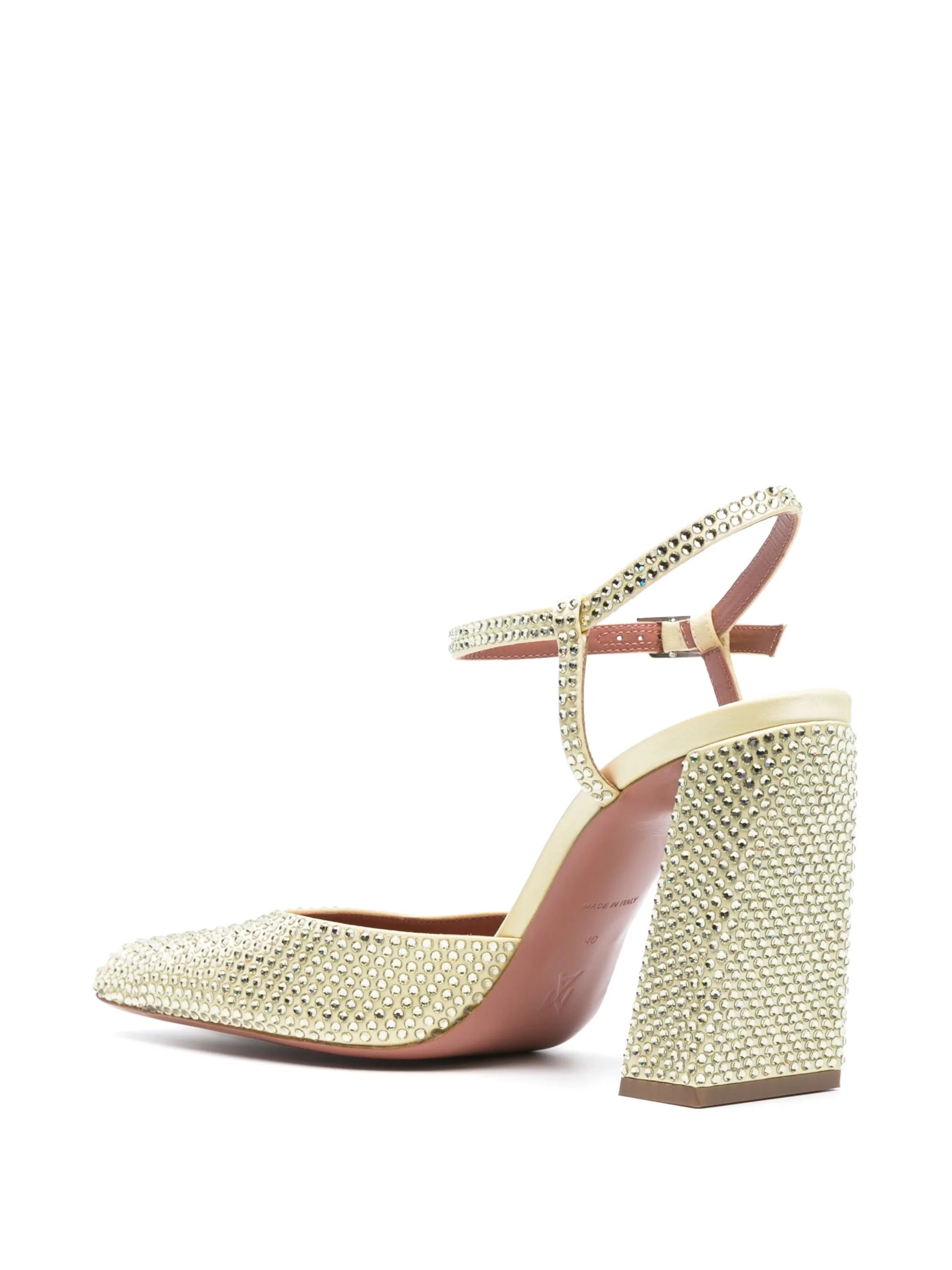 Charlotte 95mm crystal-embellished pumps