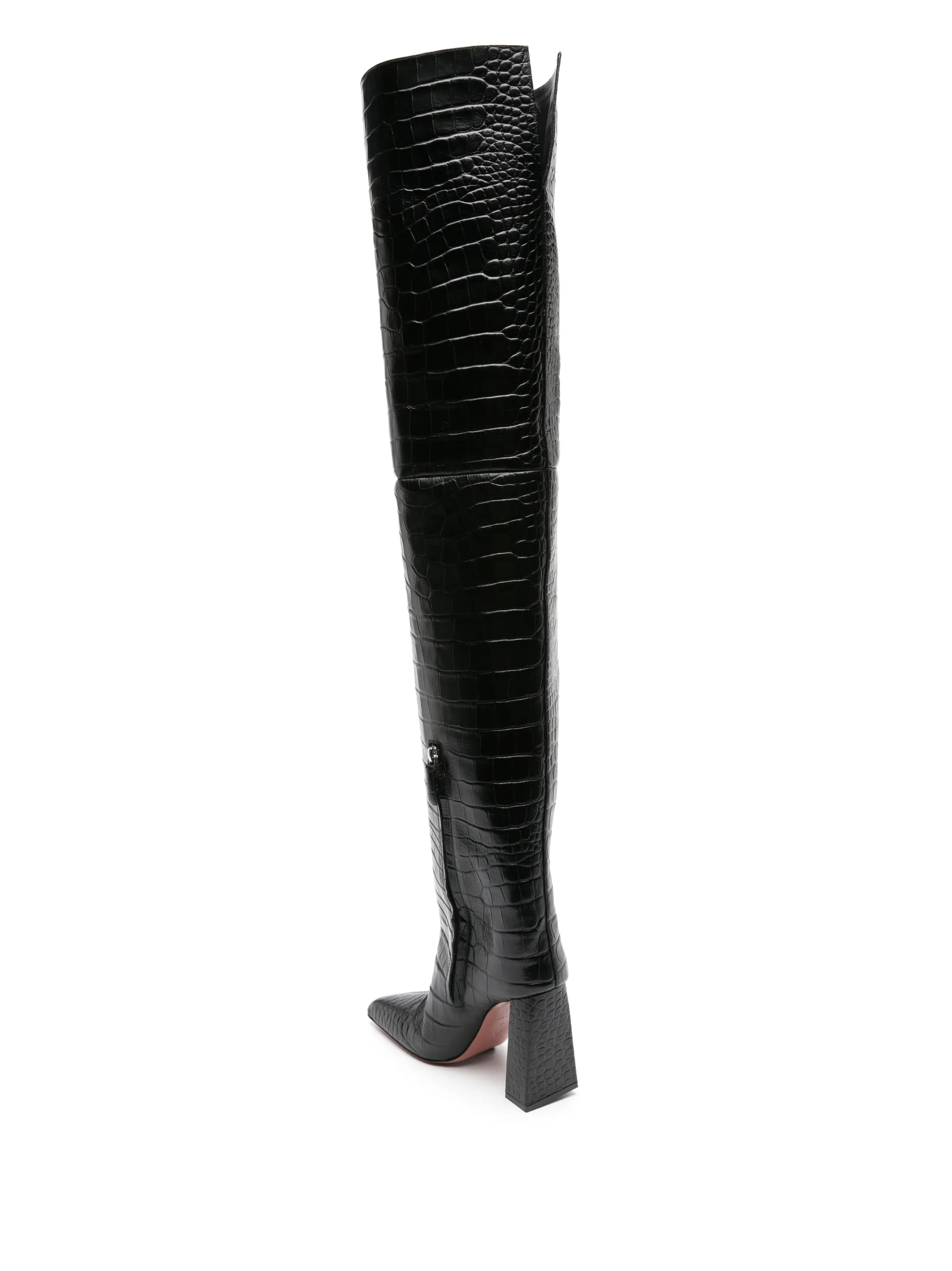 Marine 95mm crocodile-effect boots