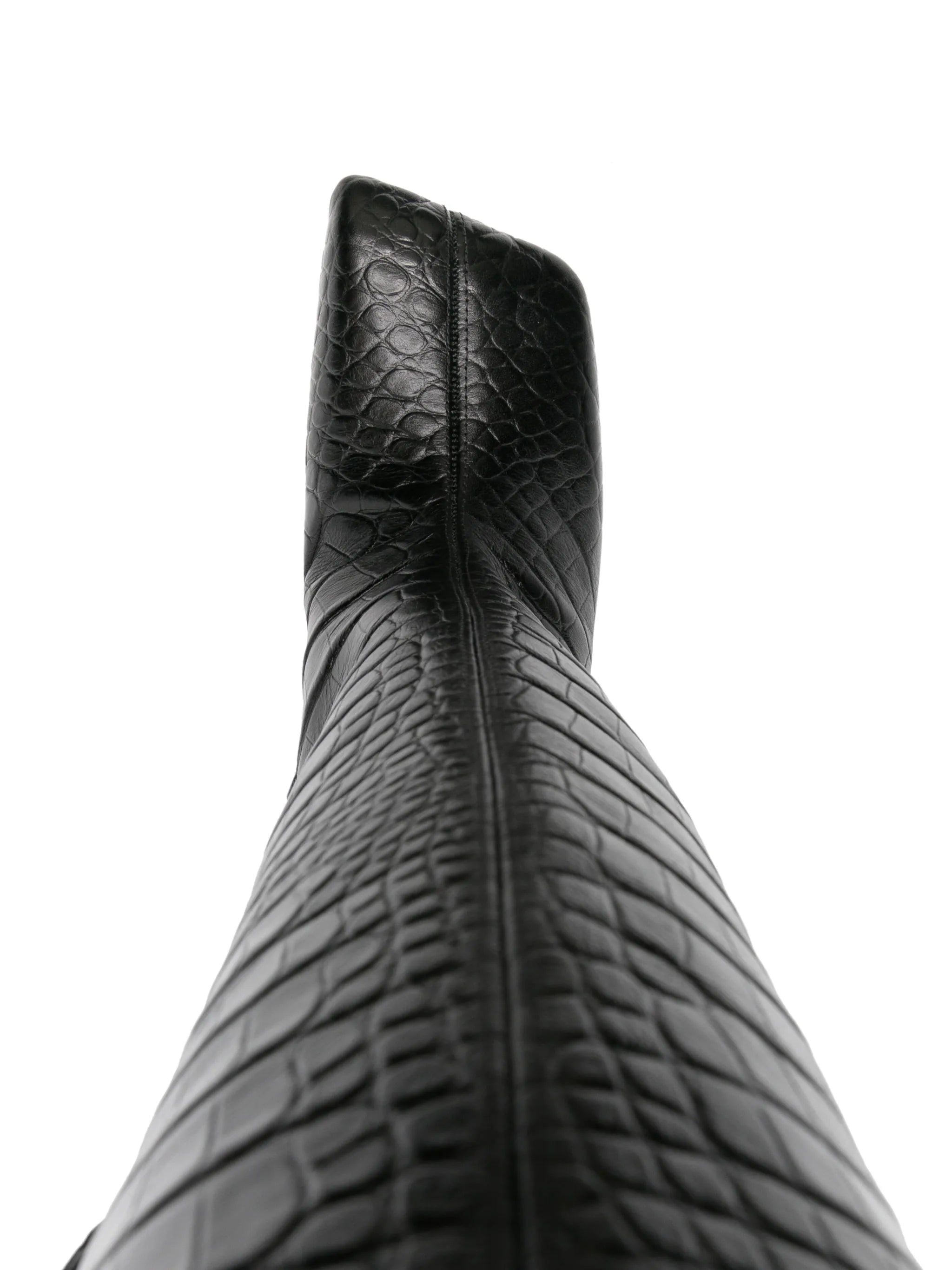 Marine 95mm crocodile-effect boots