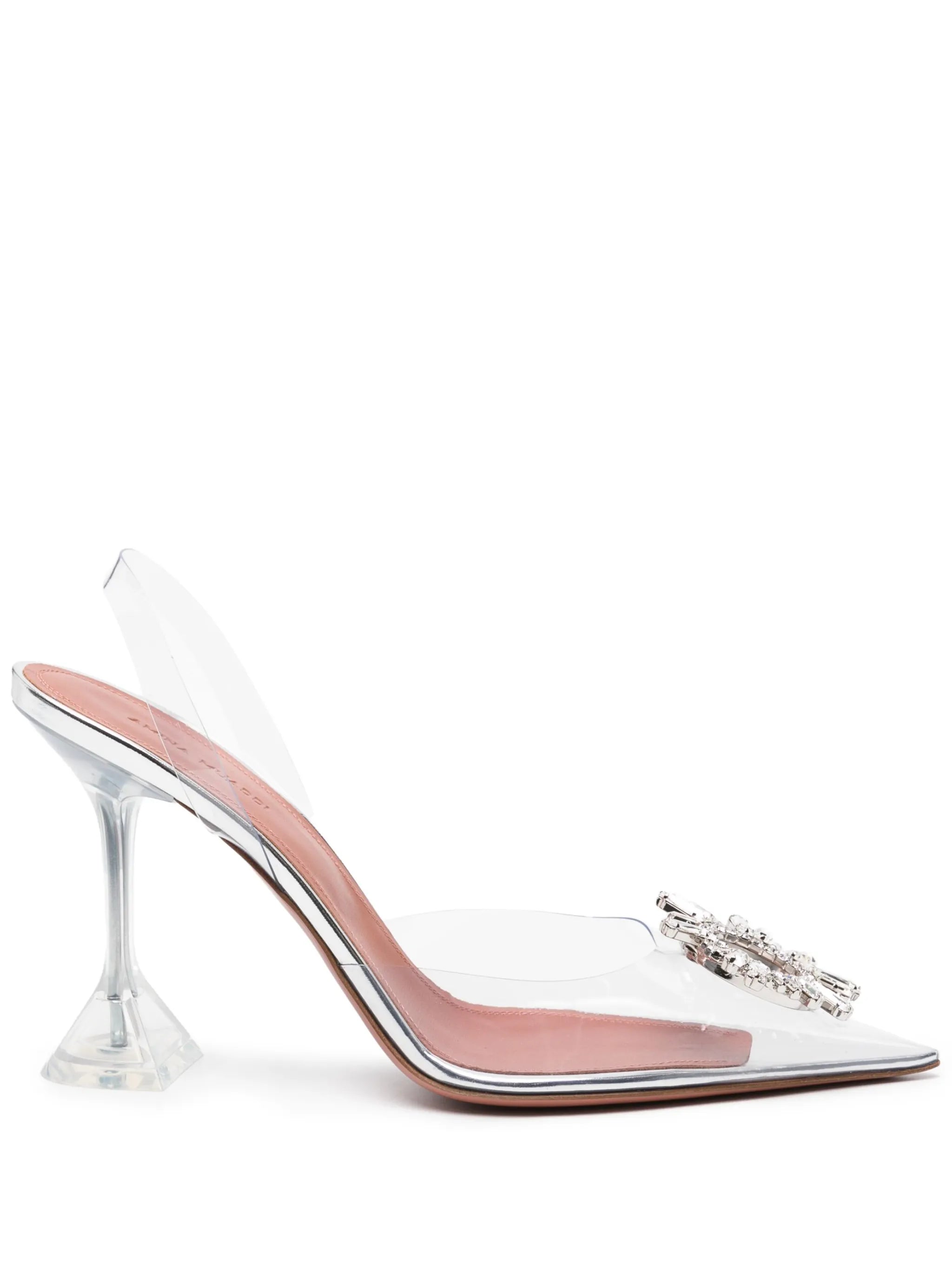 95mm Begum Glass slingback pumps