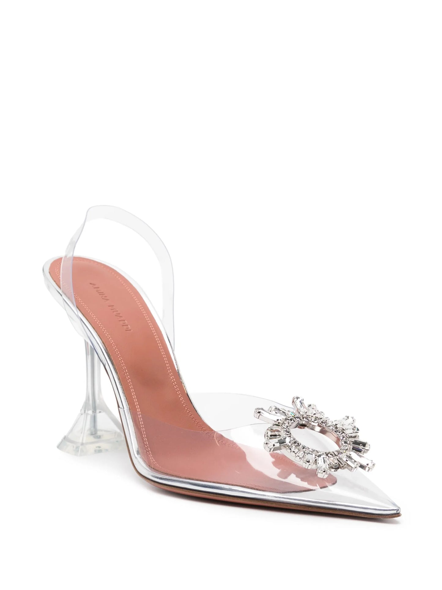 95mm Begum Glass slingback pumps