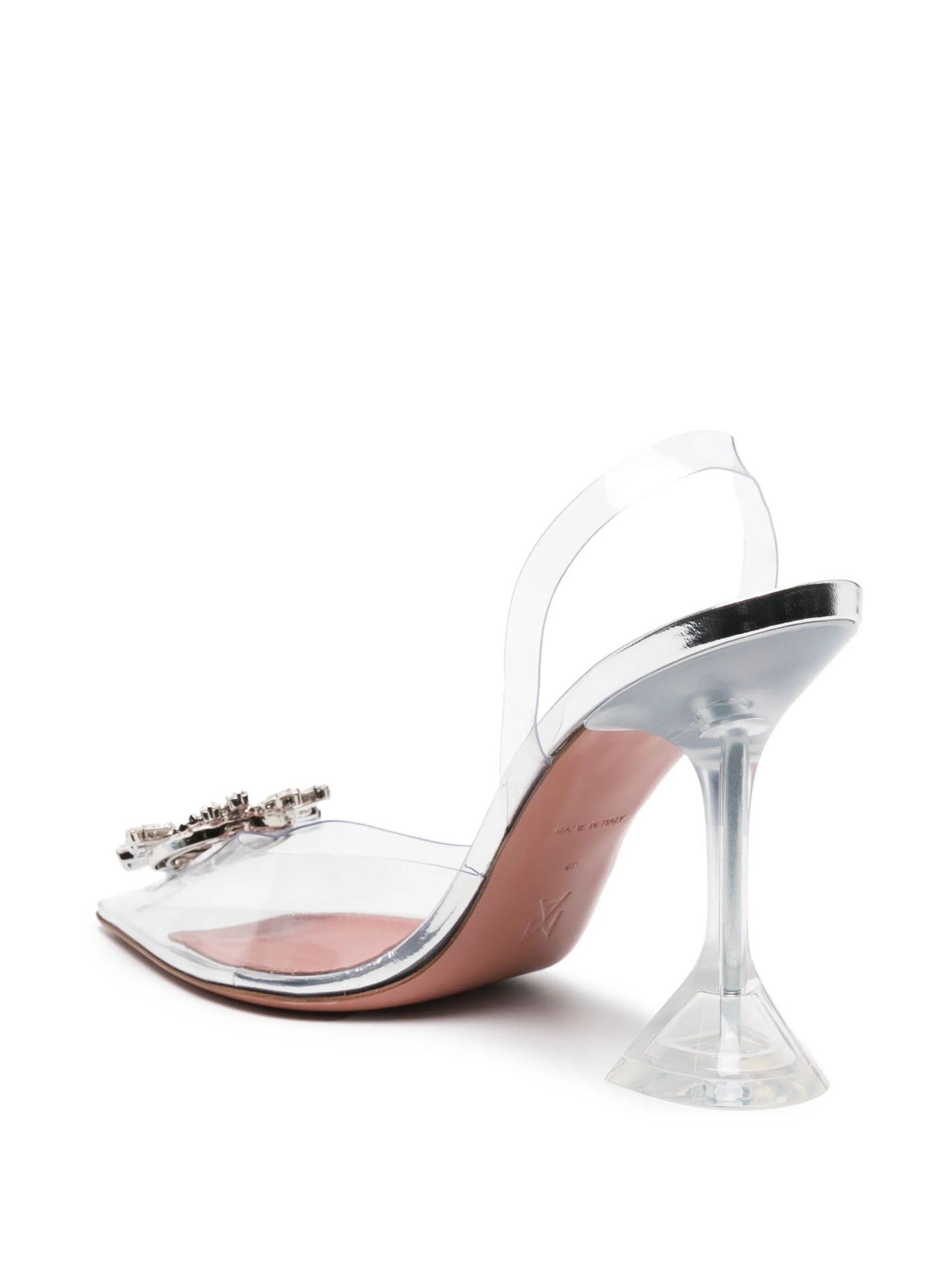 95mm Begum Glass slingback pumps