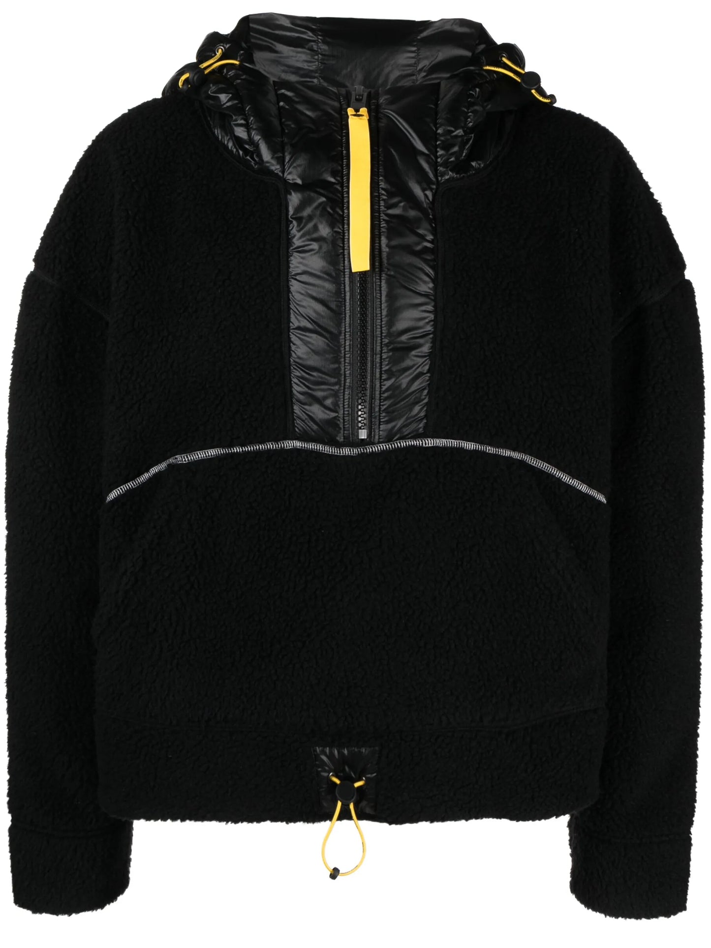 logo-appliqué hooded fleece jacket