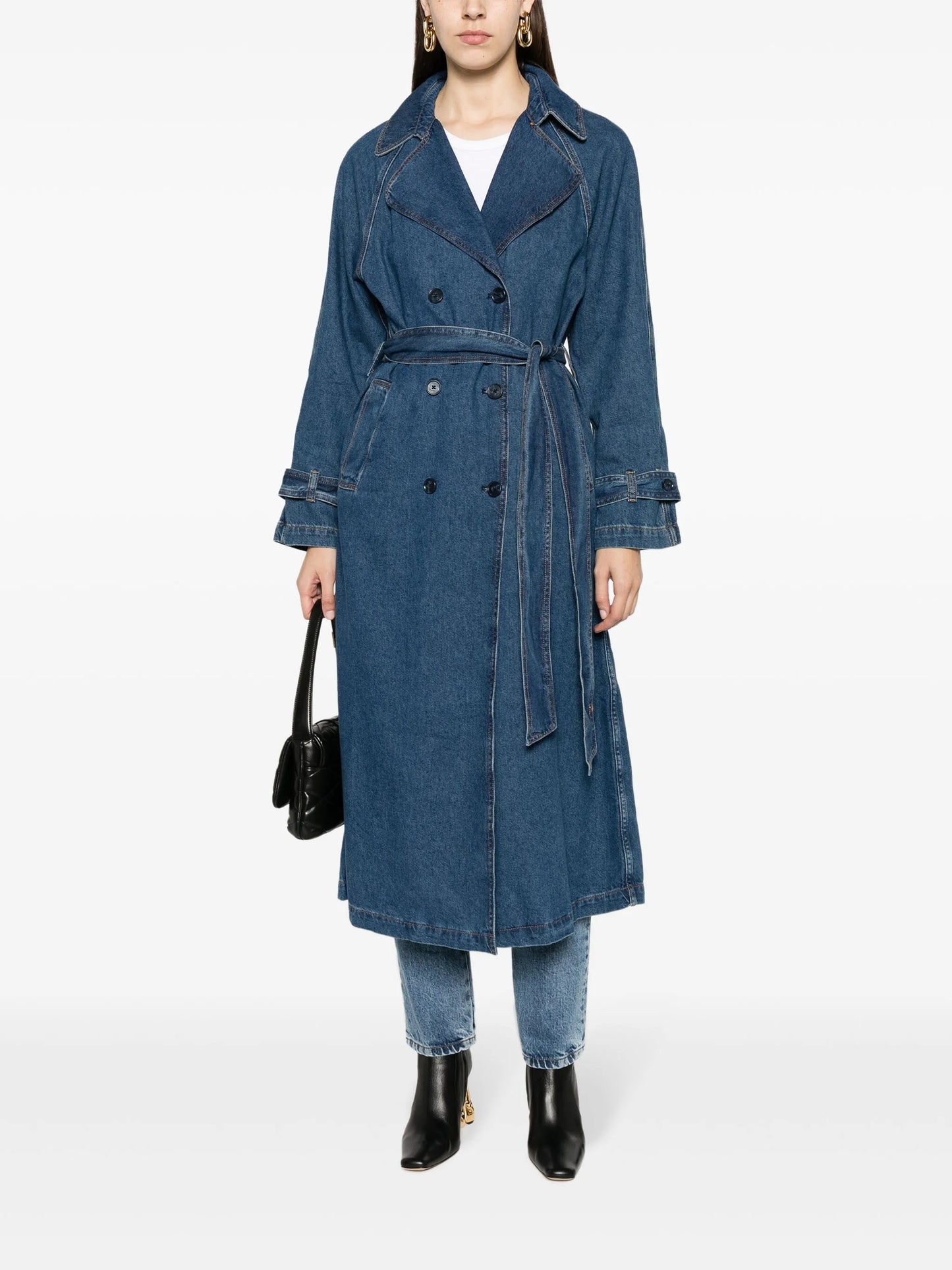 Hayes denim trench coat