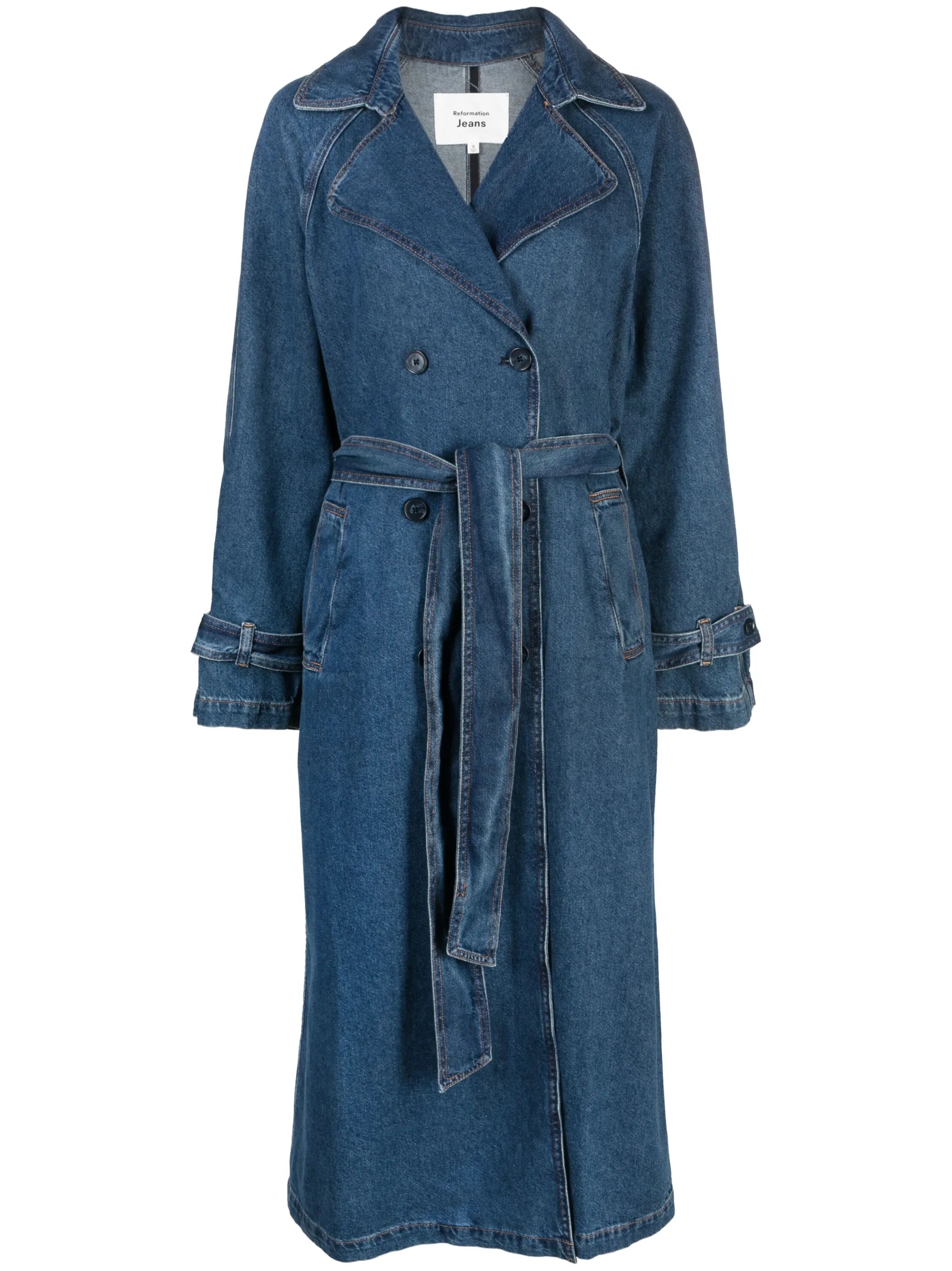 Hayes denim trench coat