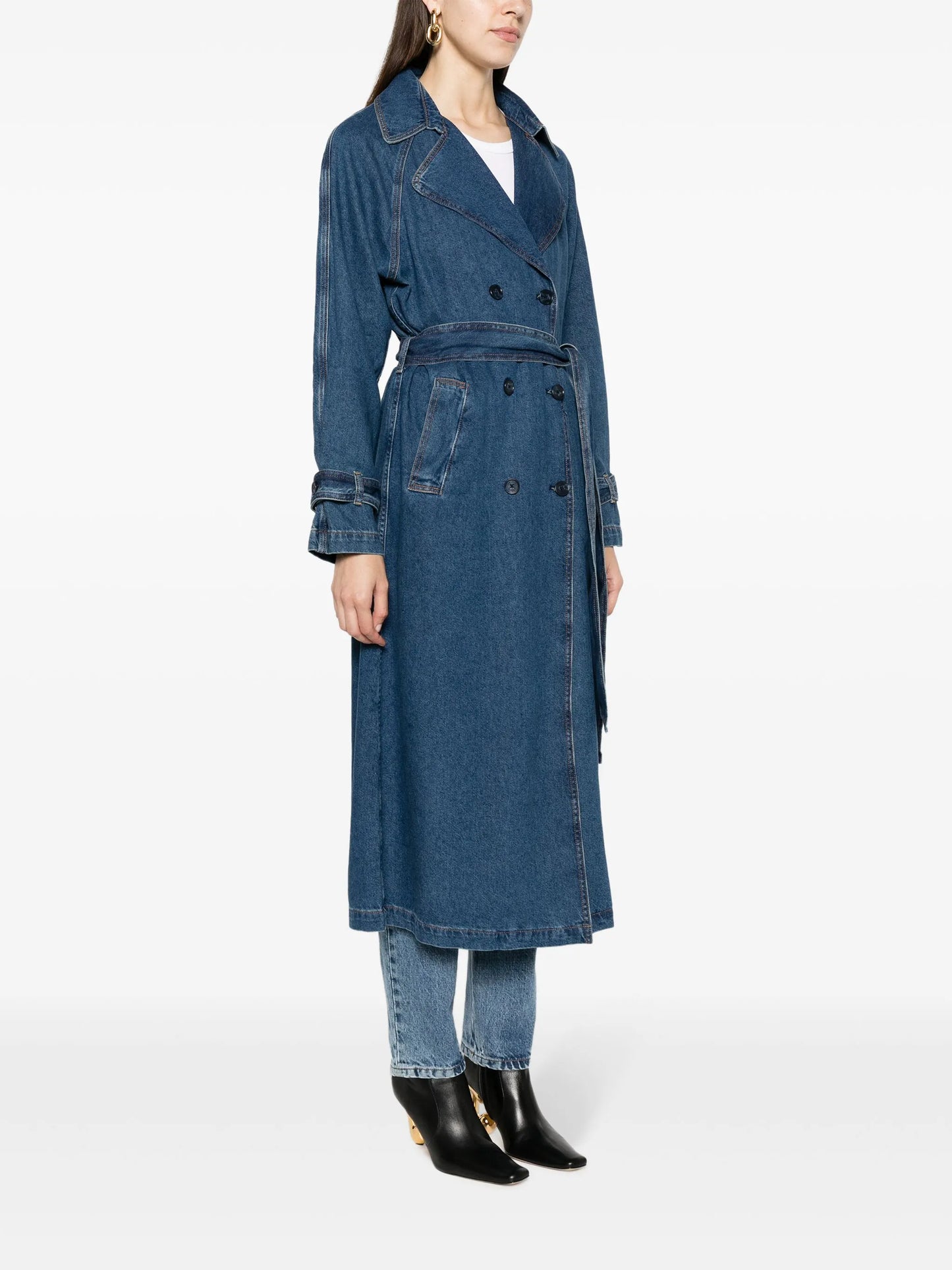 Hayes denim trench coat