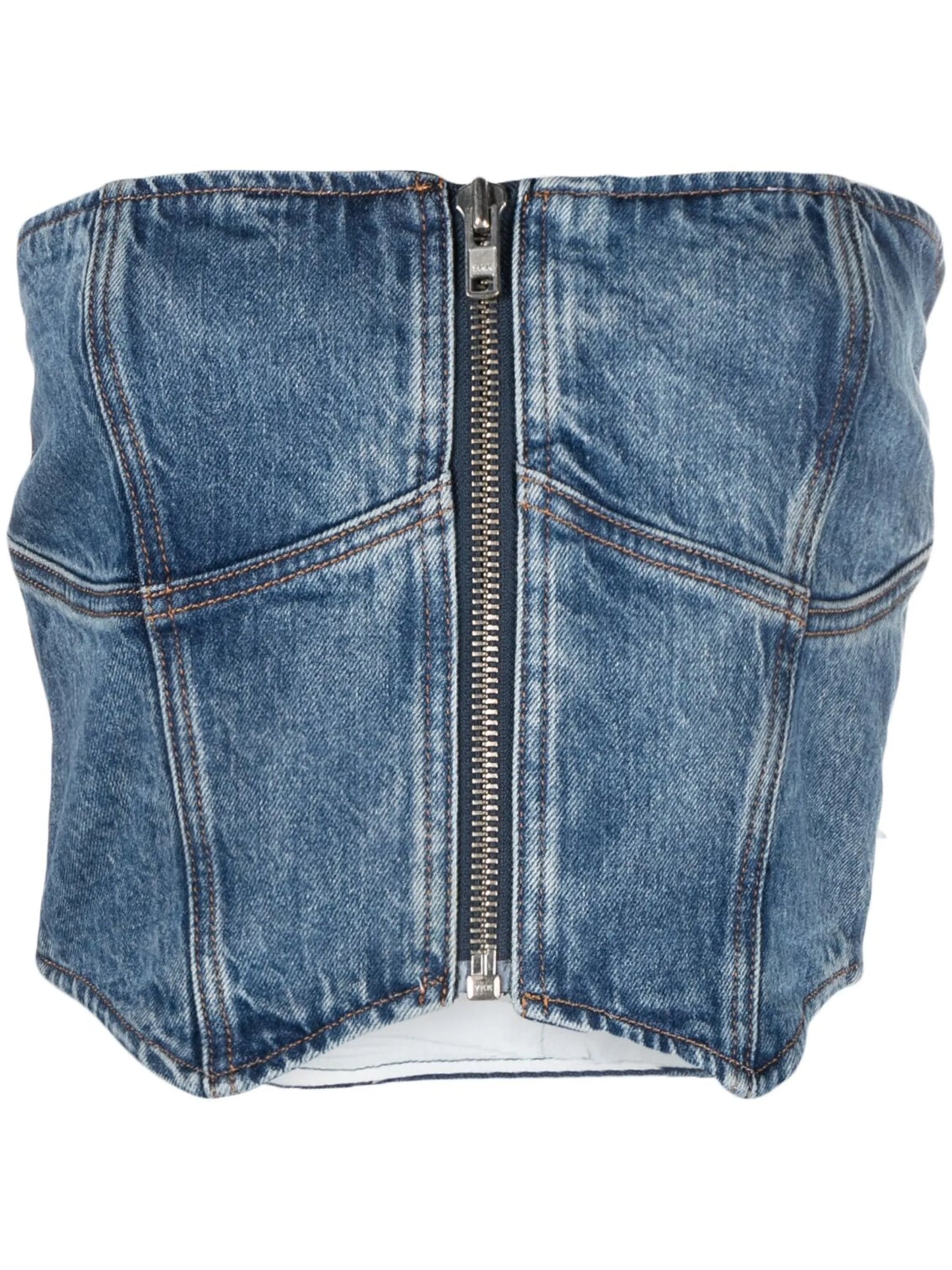 Ena denim strapless bustier