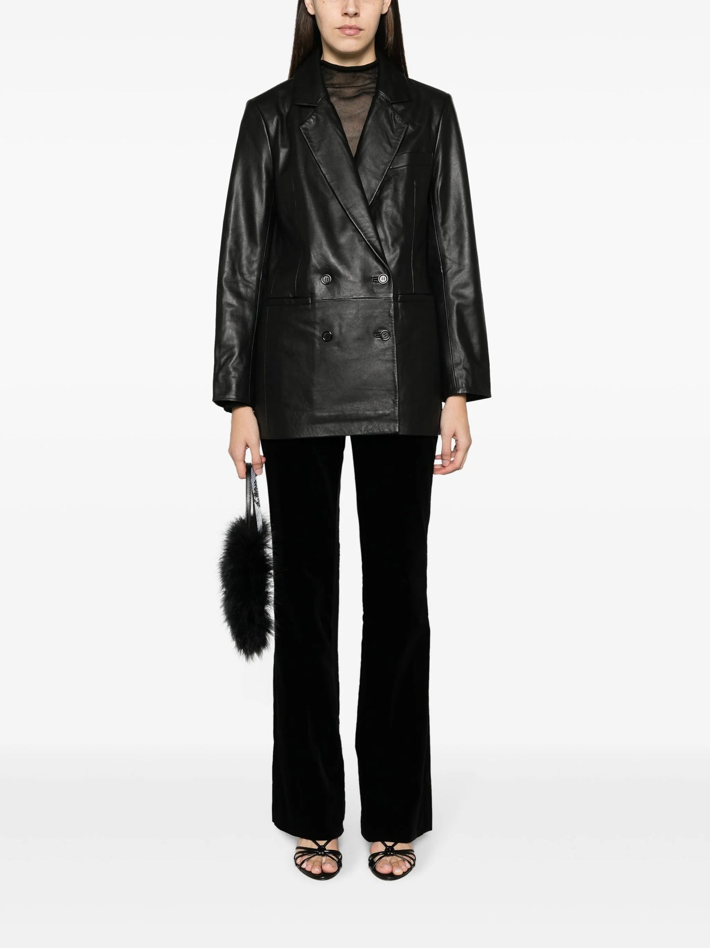 Veda Dalia leather blazer