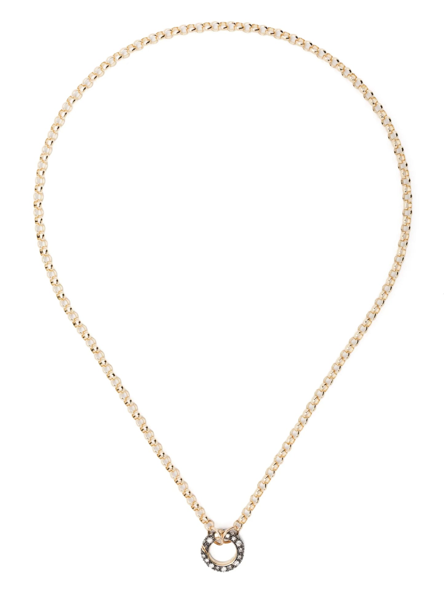 14kt yellow gold diamond ring necklace