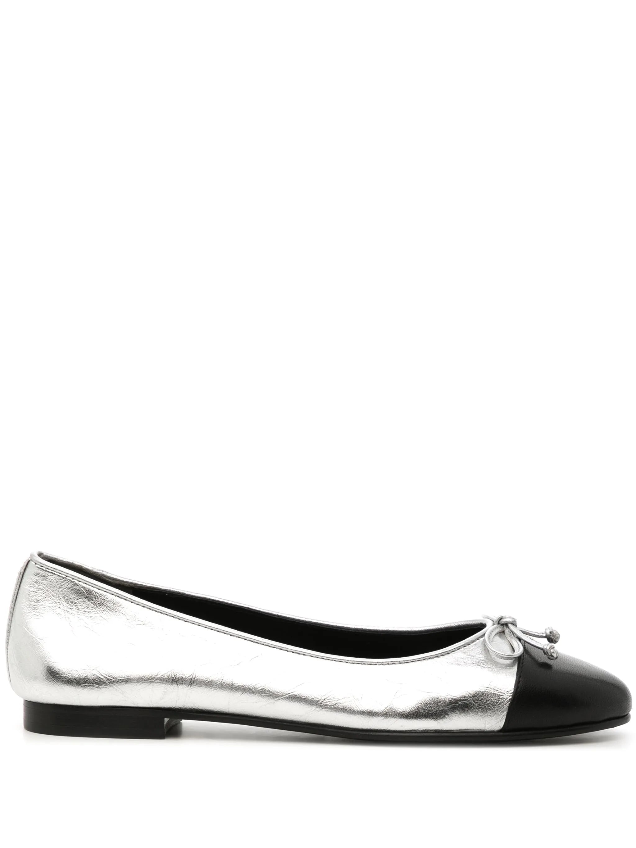 cap-toe ballerina shoes