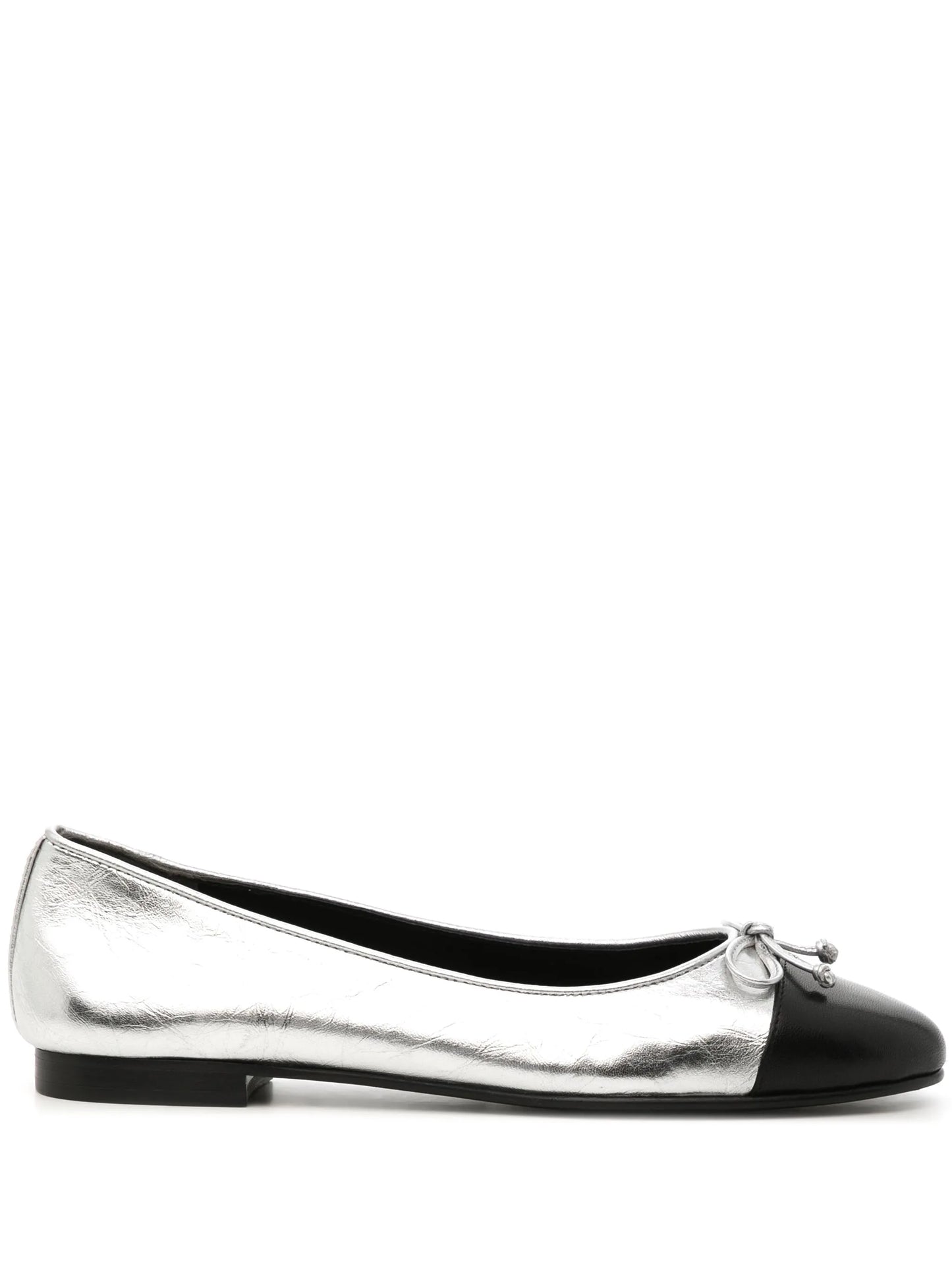 cap-toe ballerina shoes