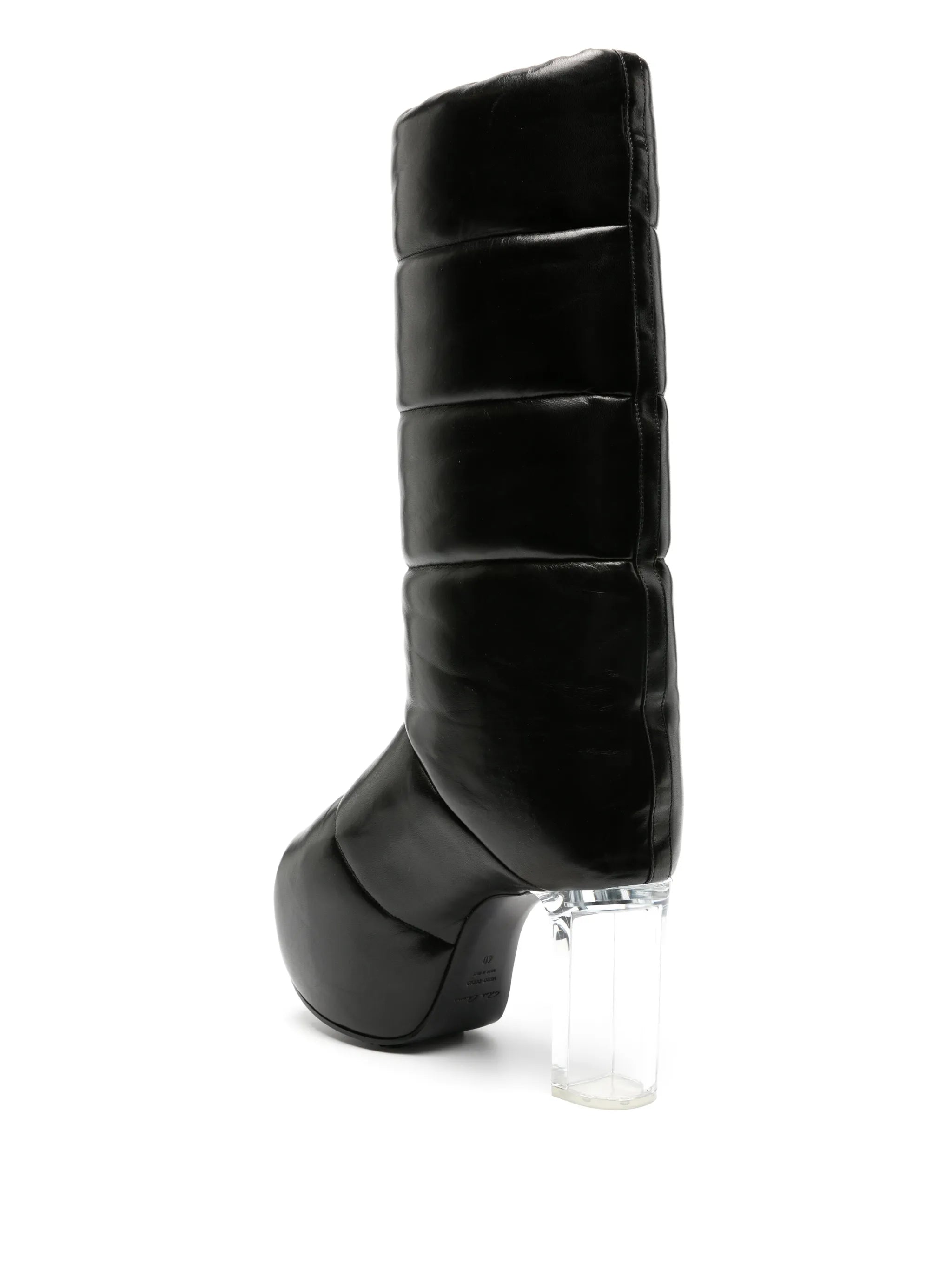 120mm padded-design leather boots