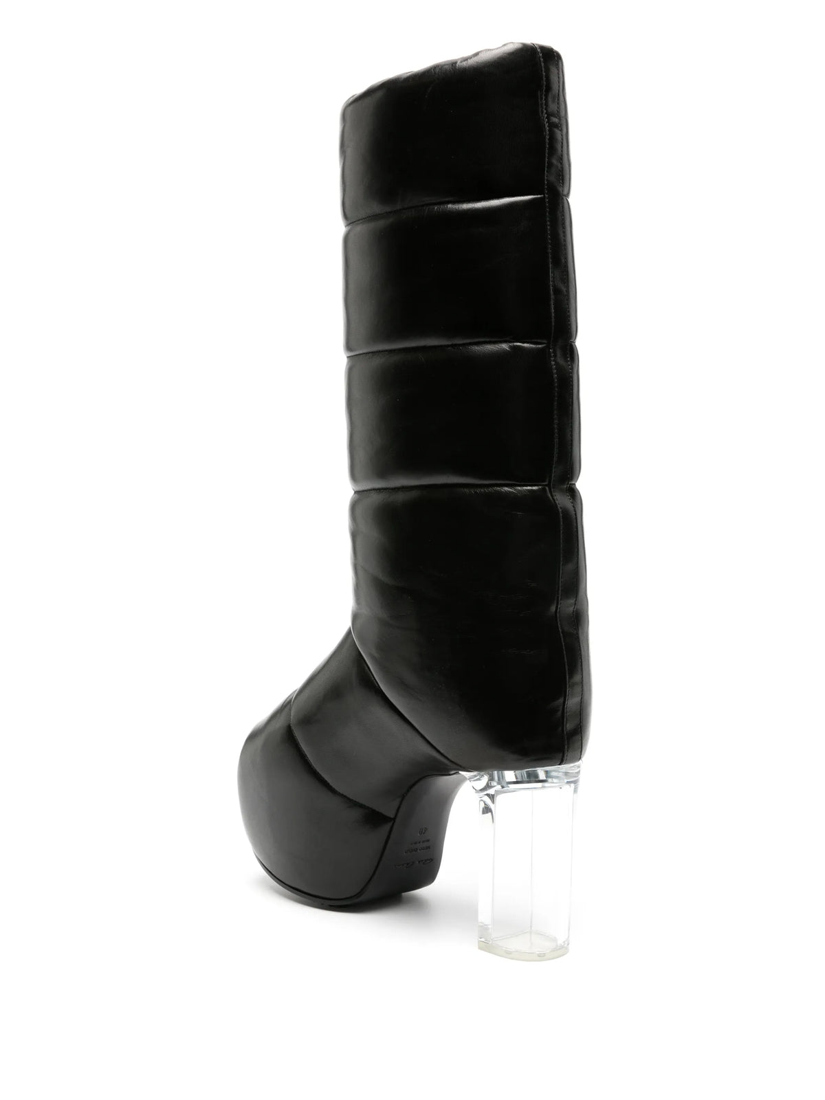120mm padded-design leather boots