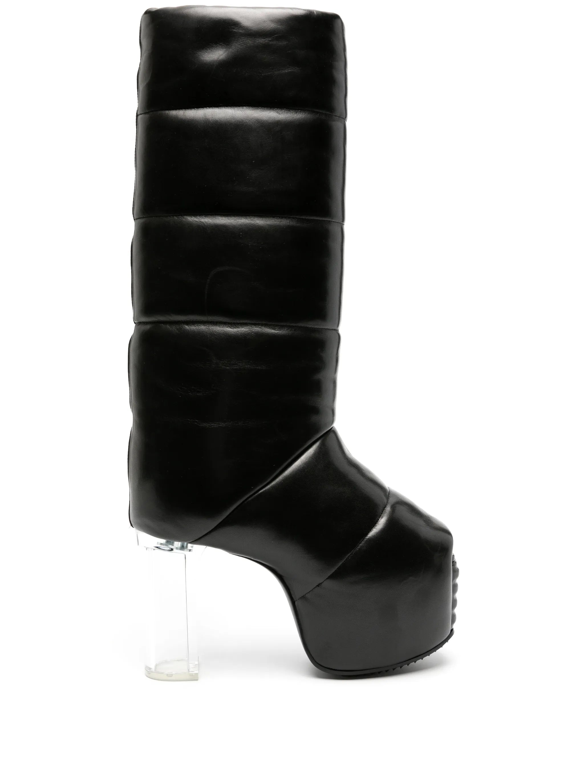 120mm padded-design leather boots