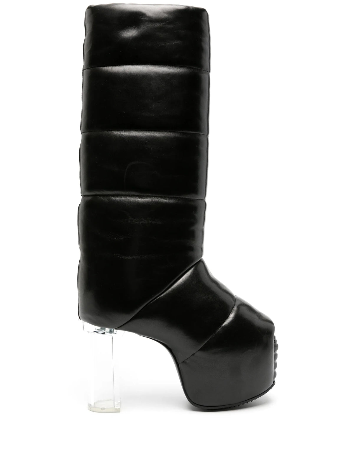 120mm padded-design leather boots