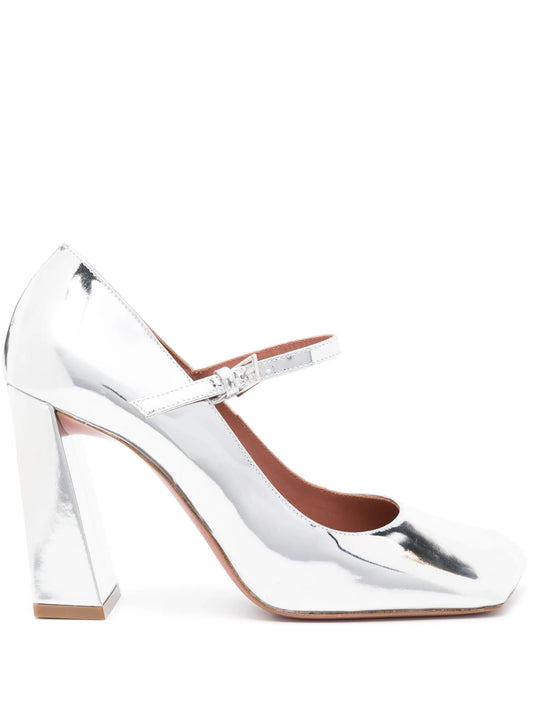 Charlotte 95mm leather pumps