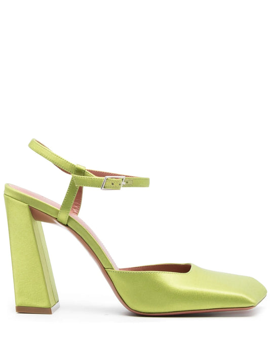 Charlotte 95mm satin pumps
