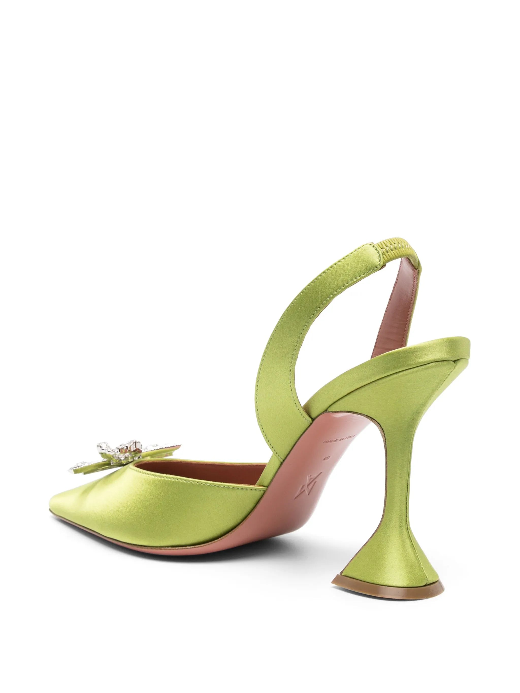Rosie 95mm satin slingback pumps