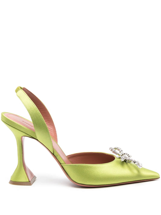 Rosie 95mm satin slingback pumps