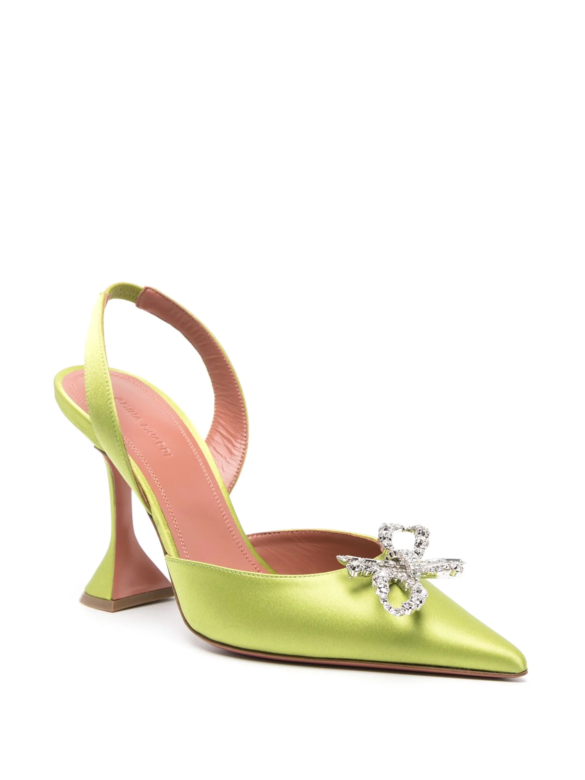 Rosie 95mm satin slingback pumps