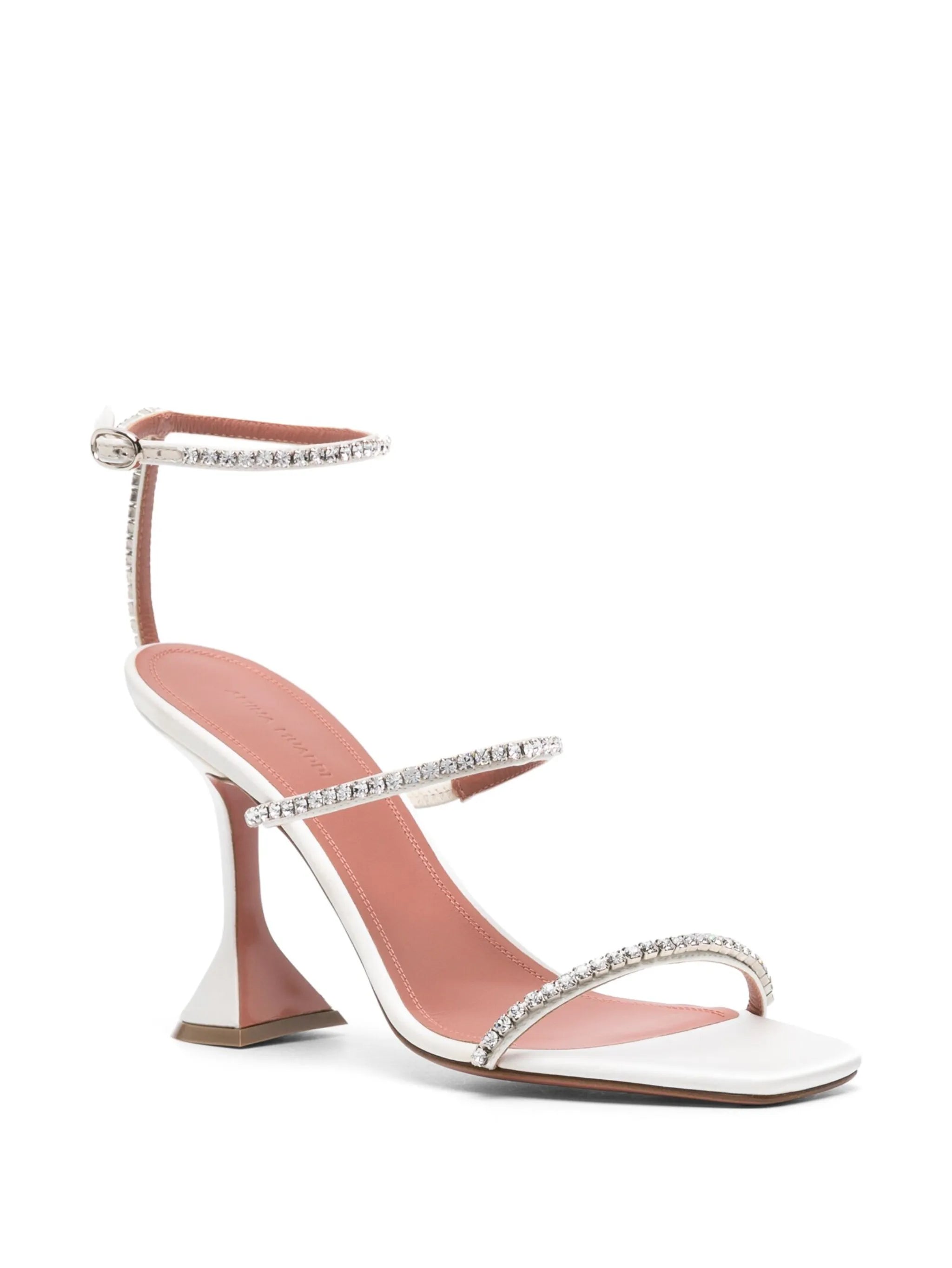 Gilda 95mm crystal leather sandals