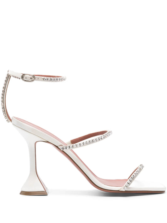 Gilda 95mm crystal leather sandals