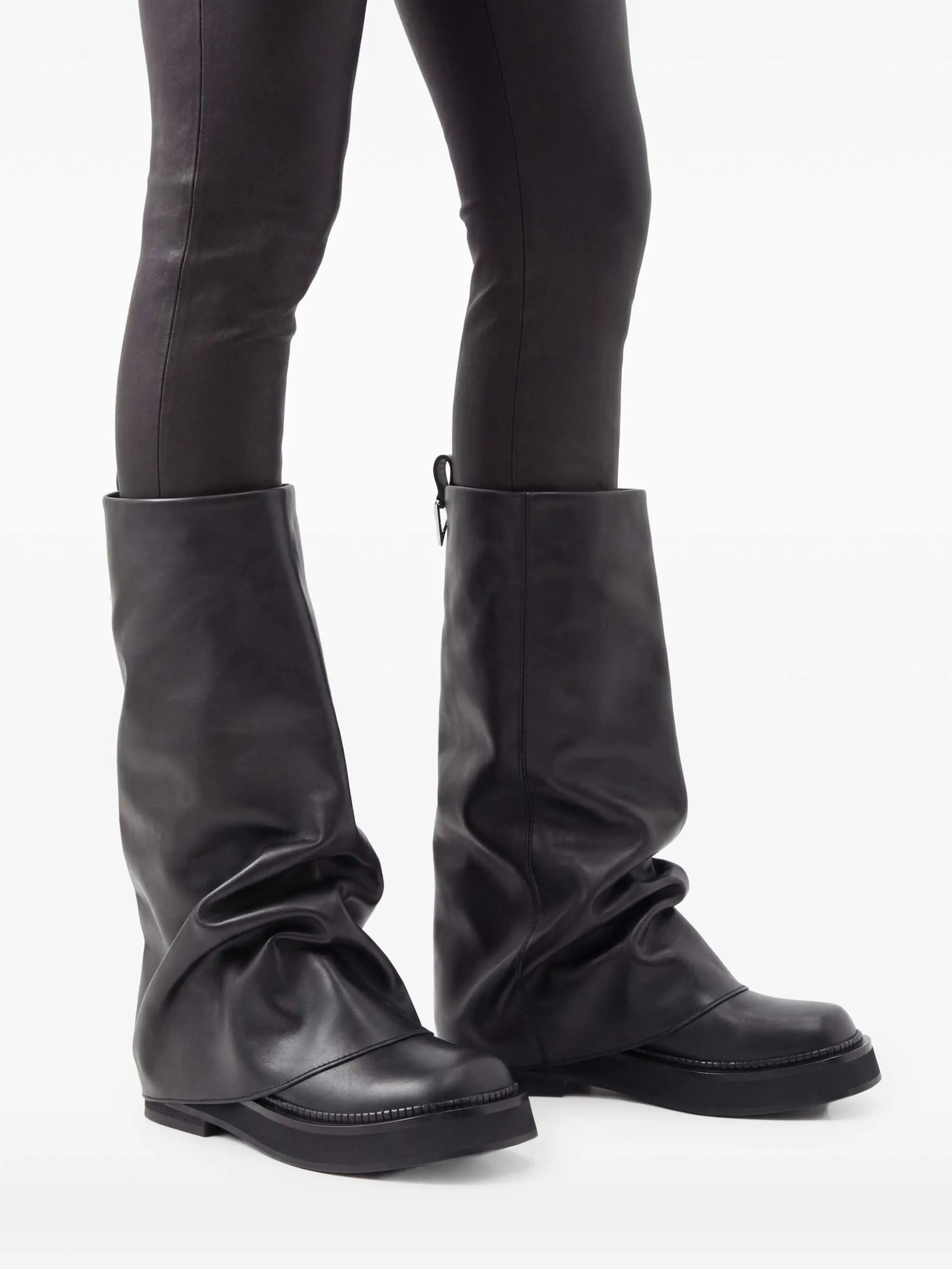 Robin layered leather boots
