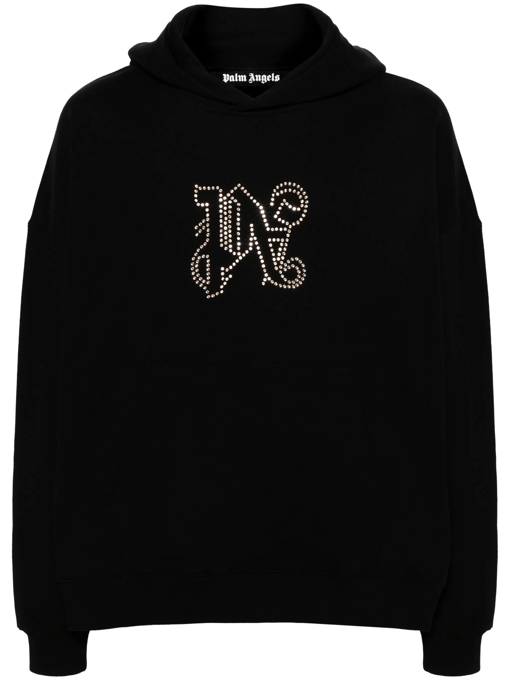 monogram-appliqué cotton hoodie