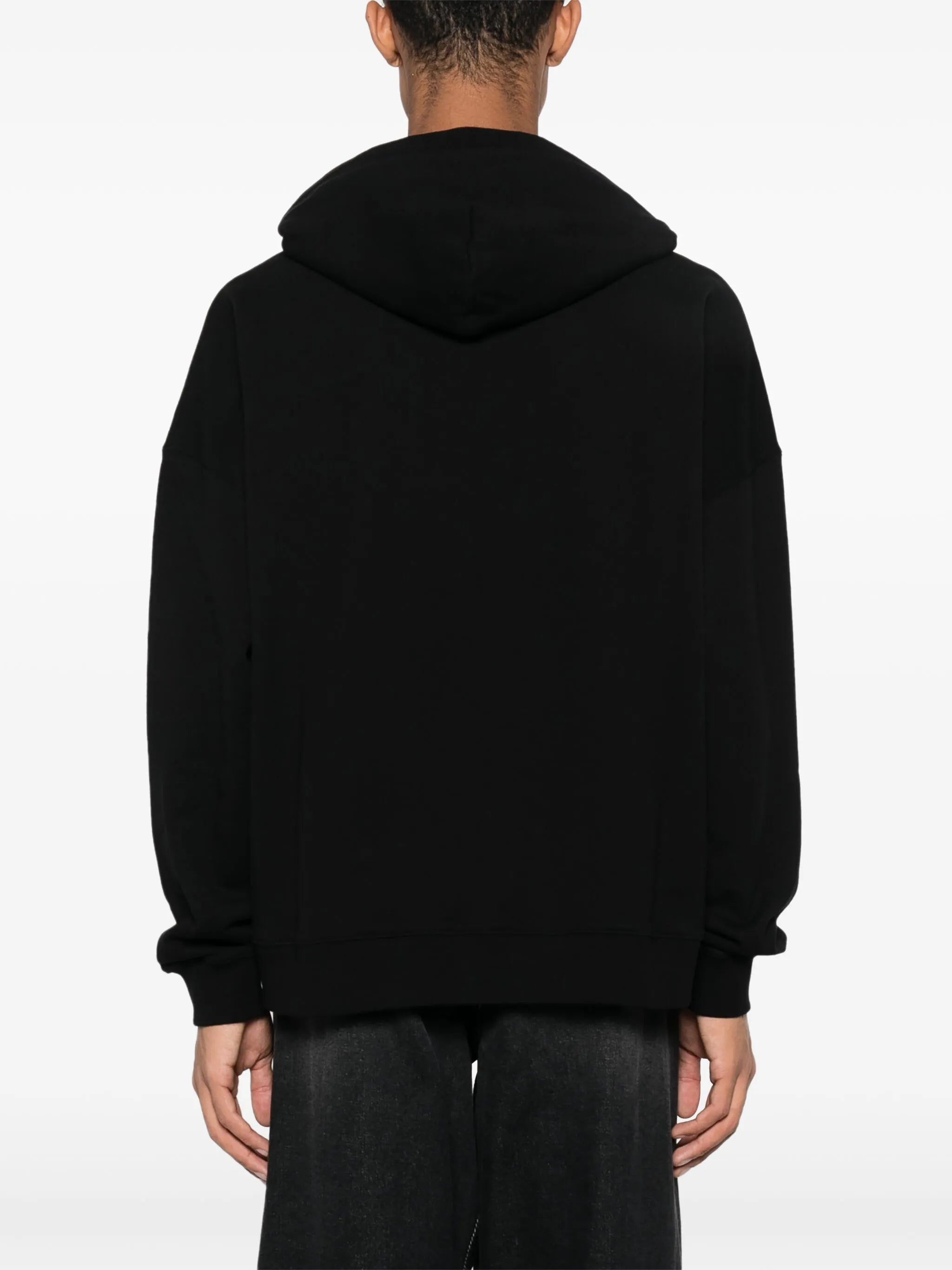 monogram-appliqué cotton hoodie