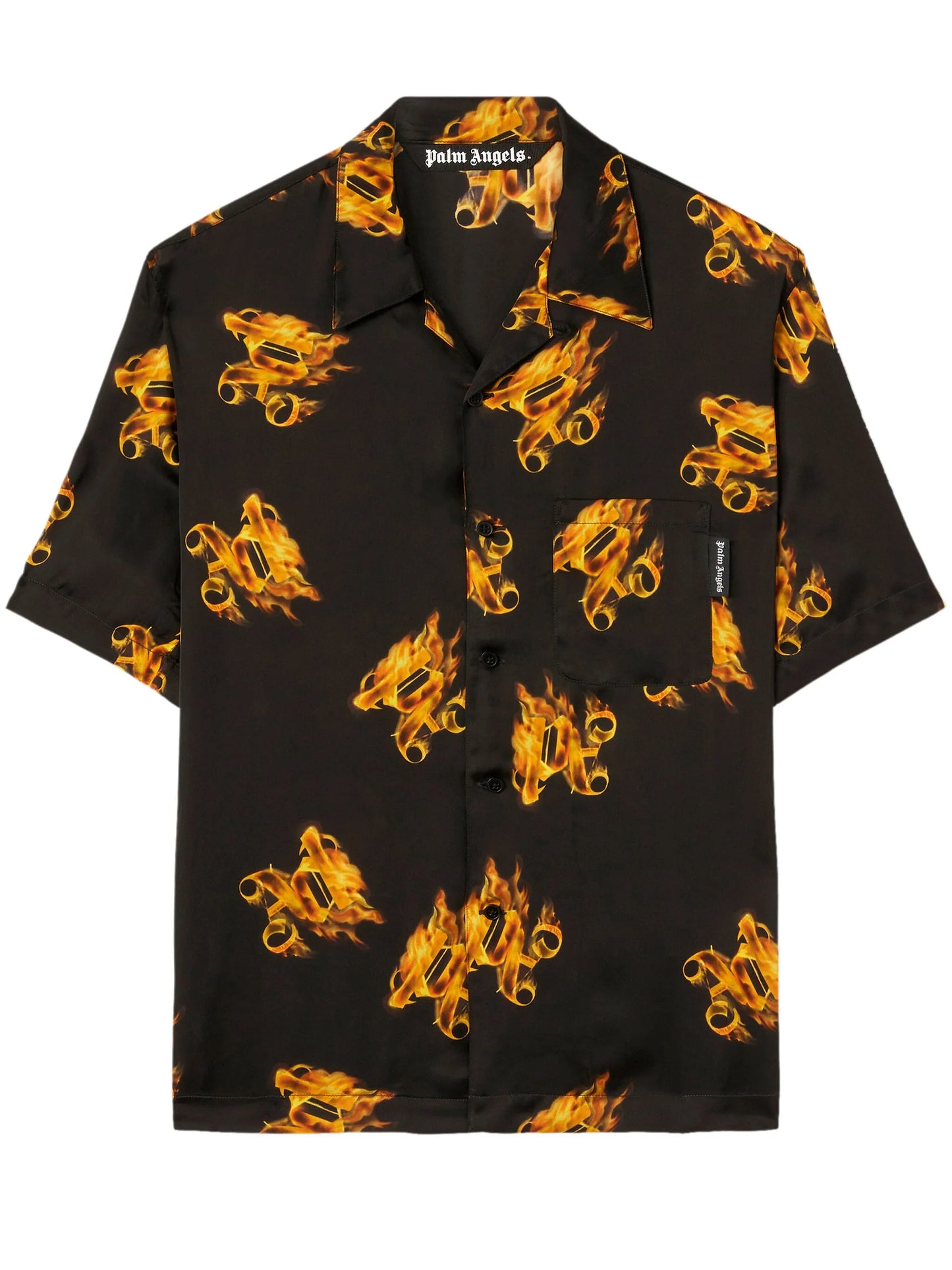 Burning monogram-print shirt