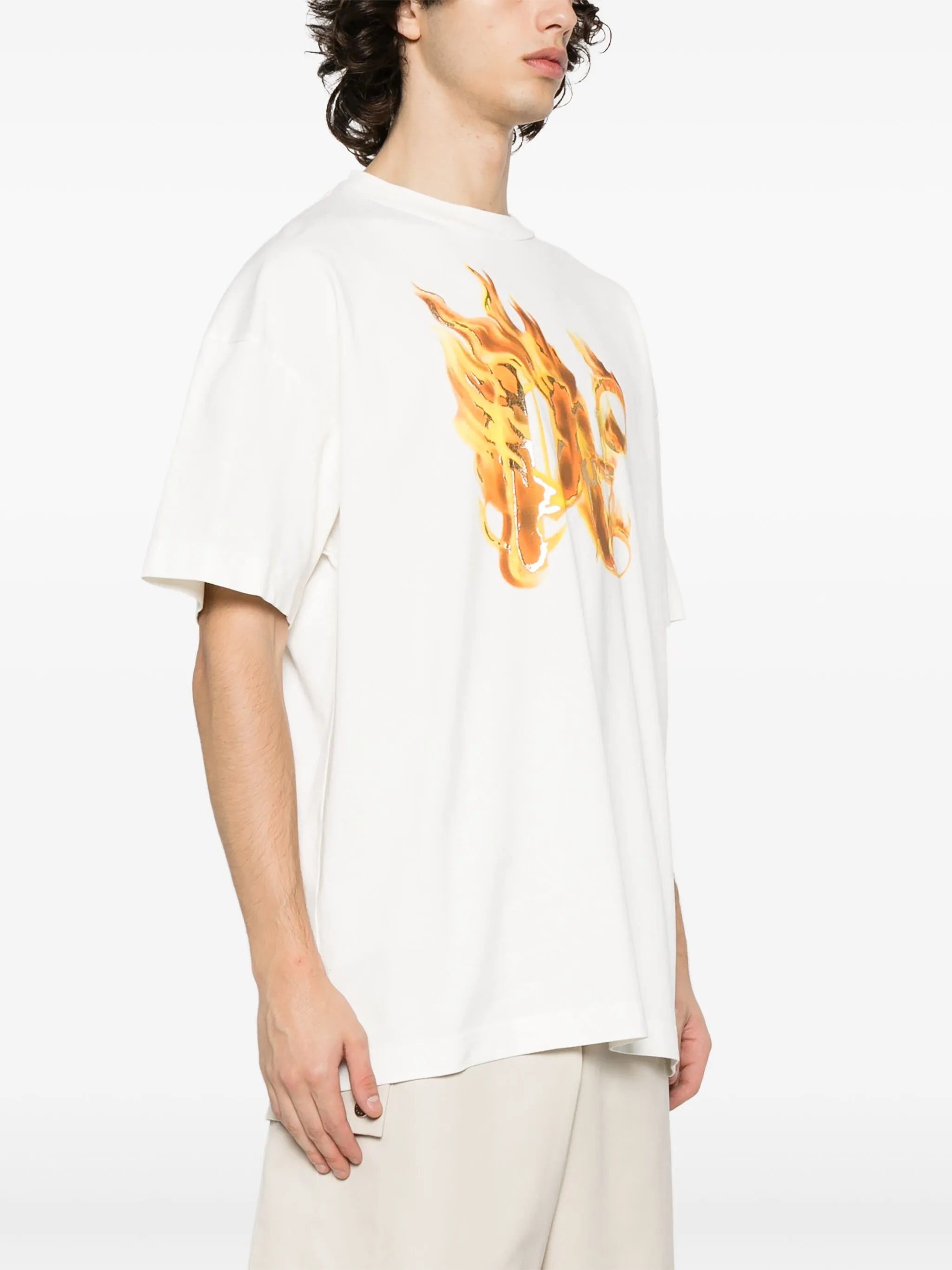 Burning monogram-print T-shirt