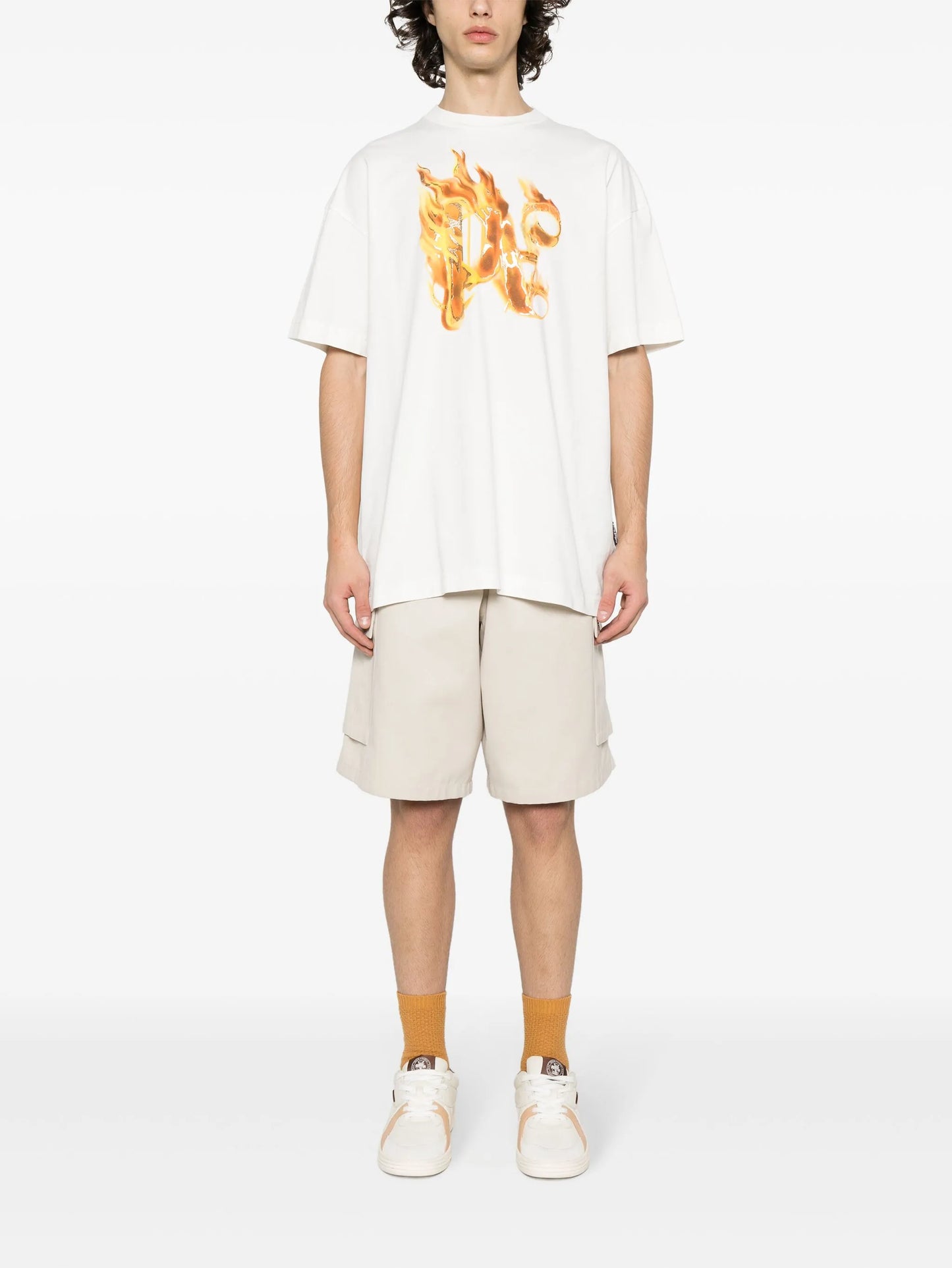 Burning monogram-print T-shirt