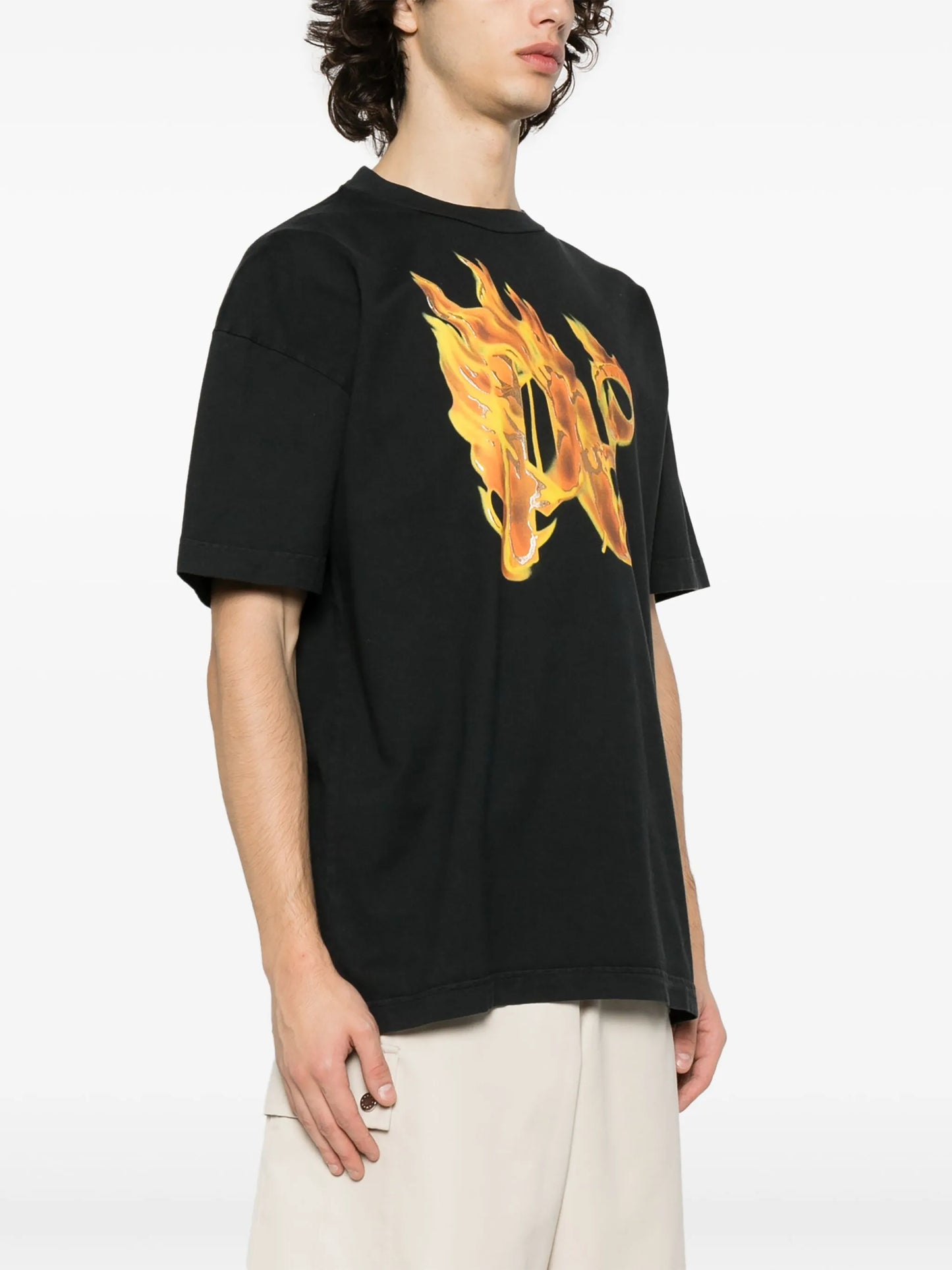 Burning monogram-print T-shirt