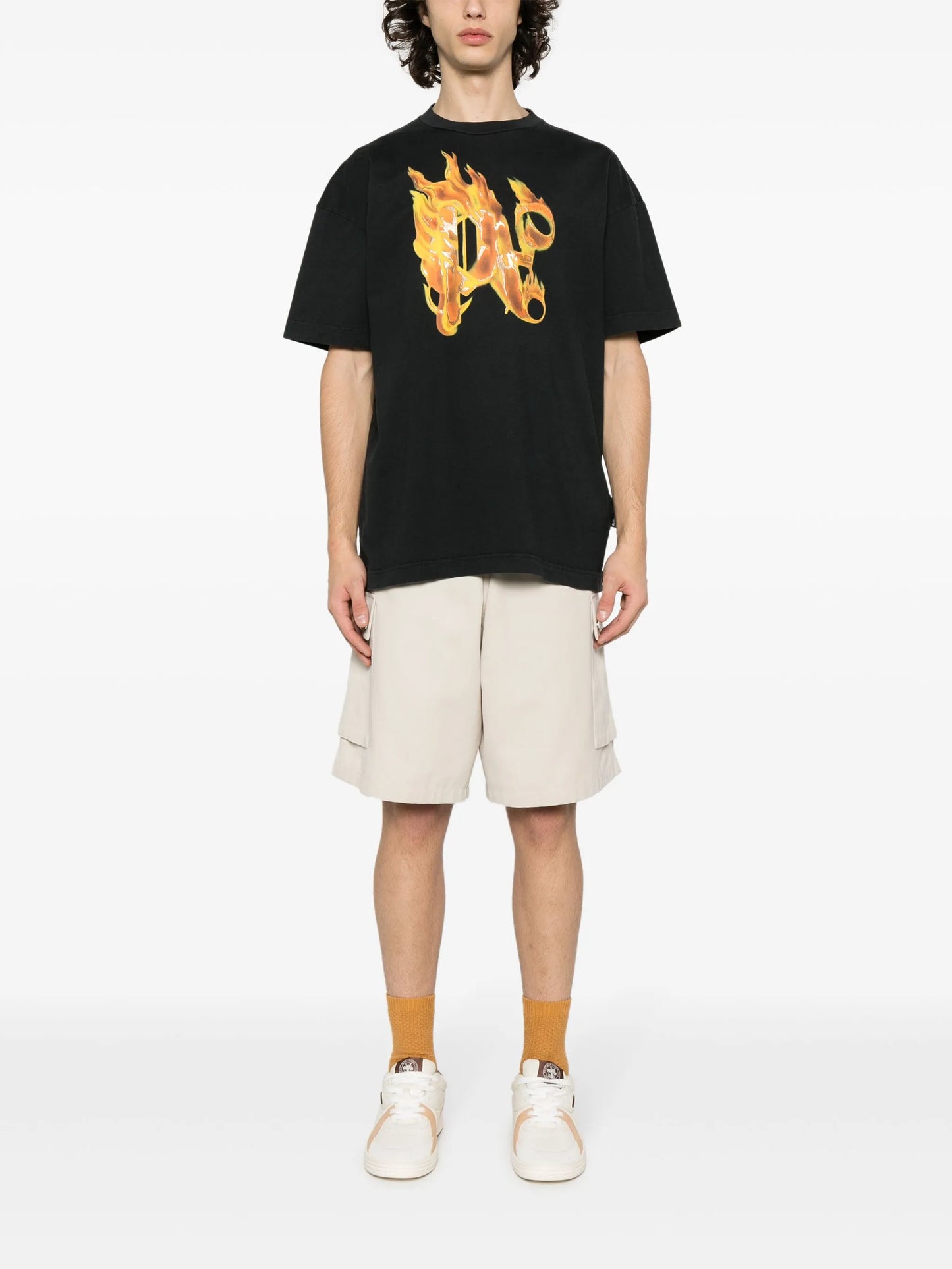 Burning monogram-print T-shirt