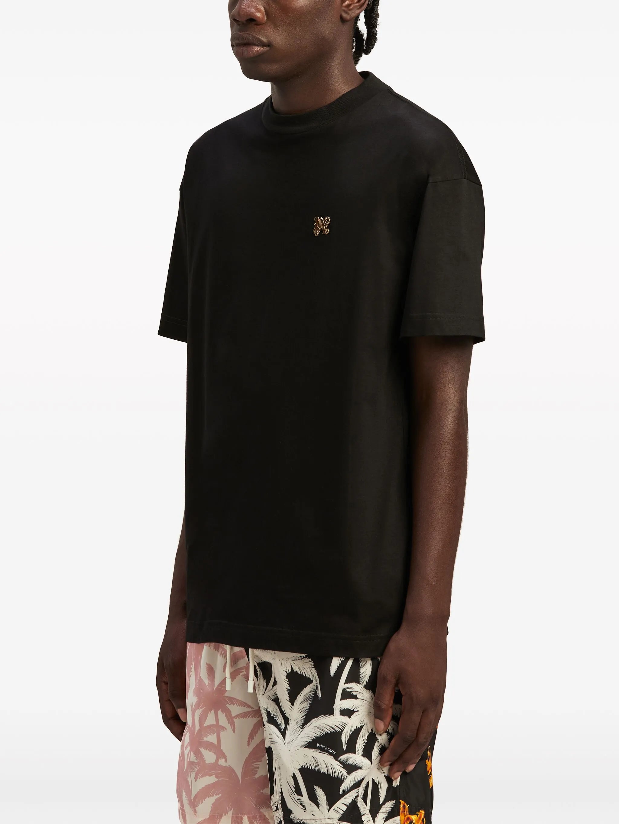 monogram-appliqué cotton T-shirt