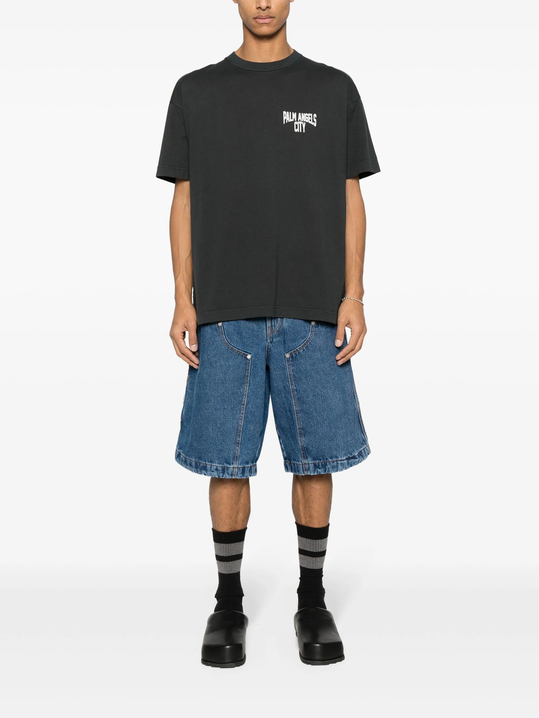 City washed-effect T-shirt