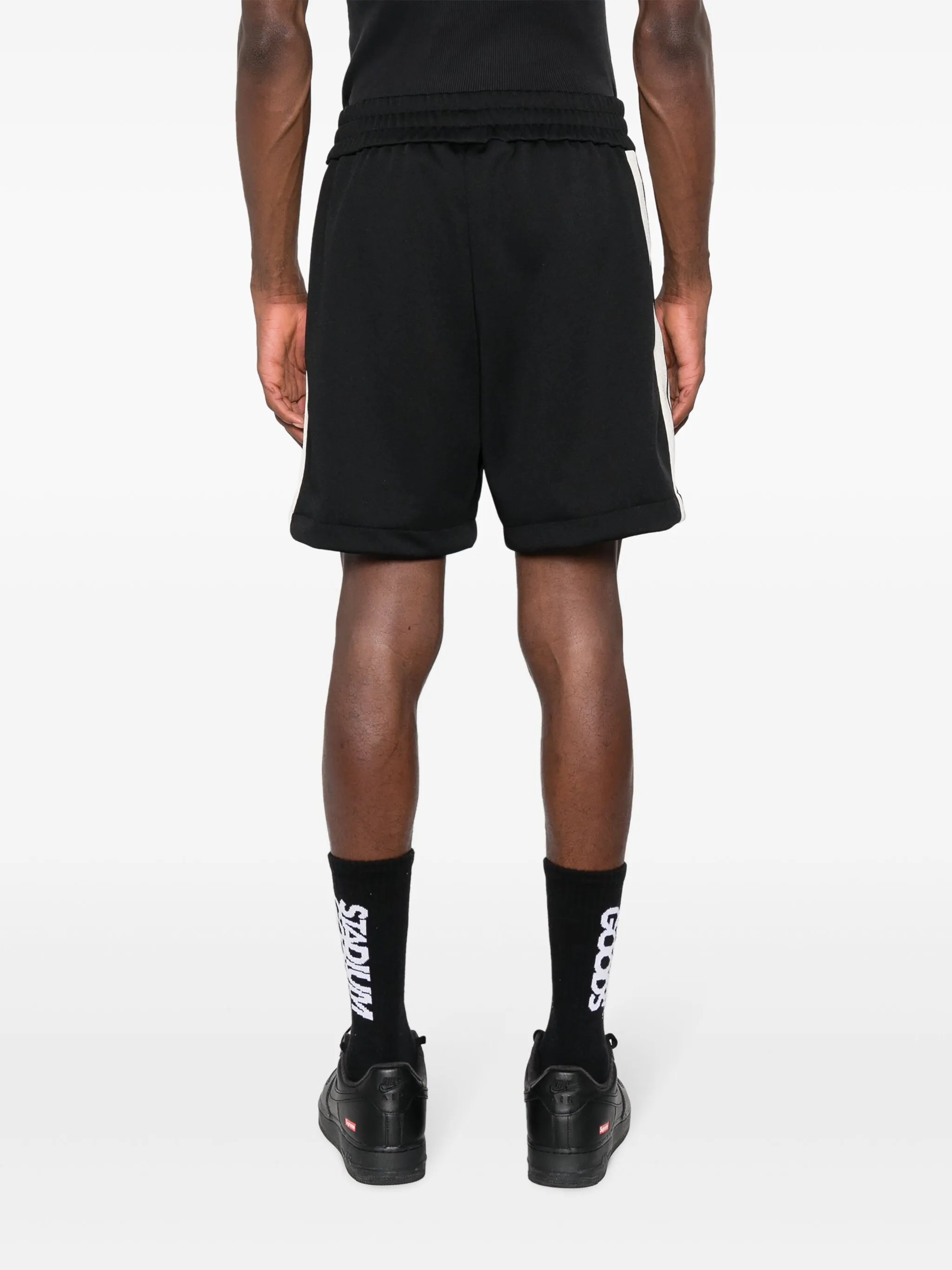 monogram-embroidered track shorts