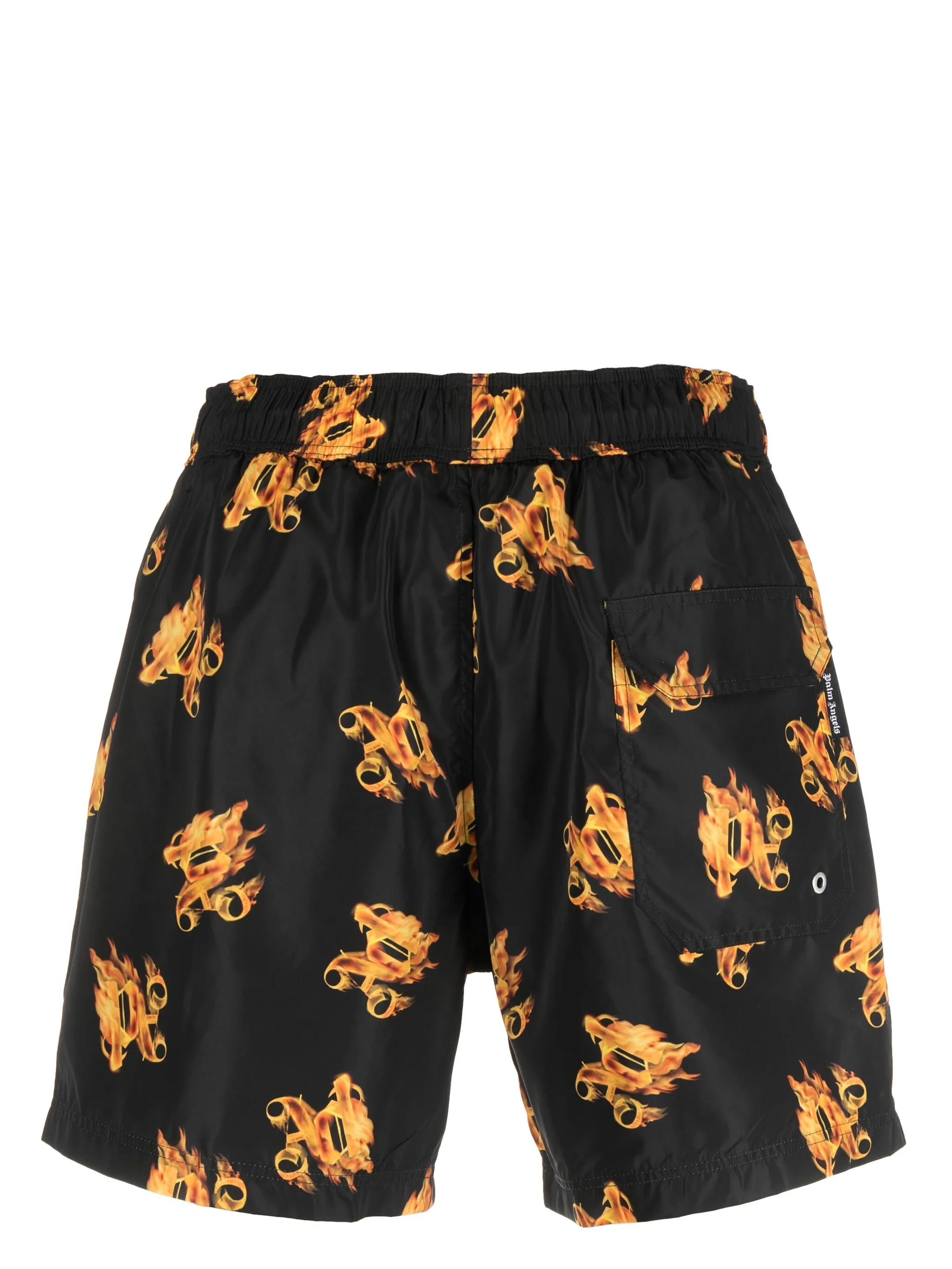 Burning monogram-print swim shorts