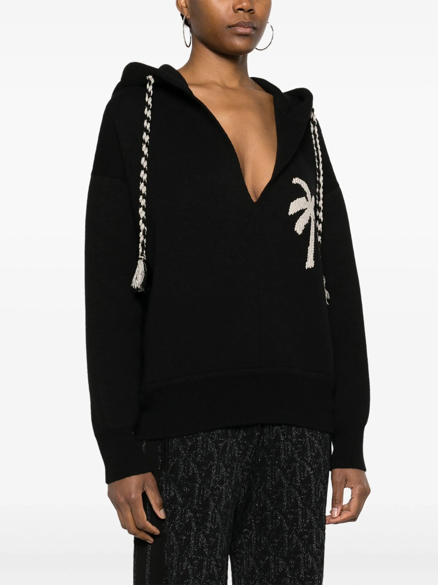 Palm knitted hoodie