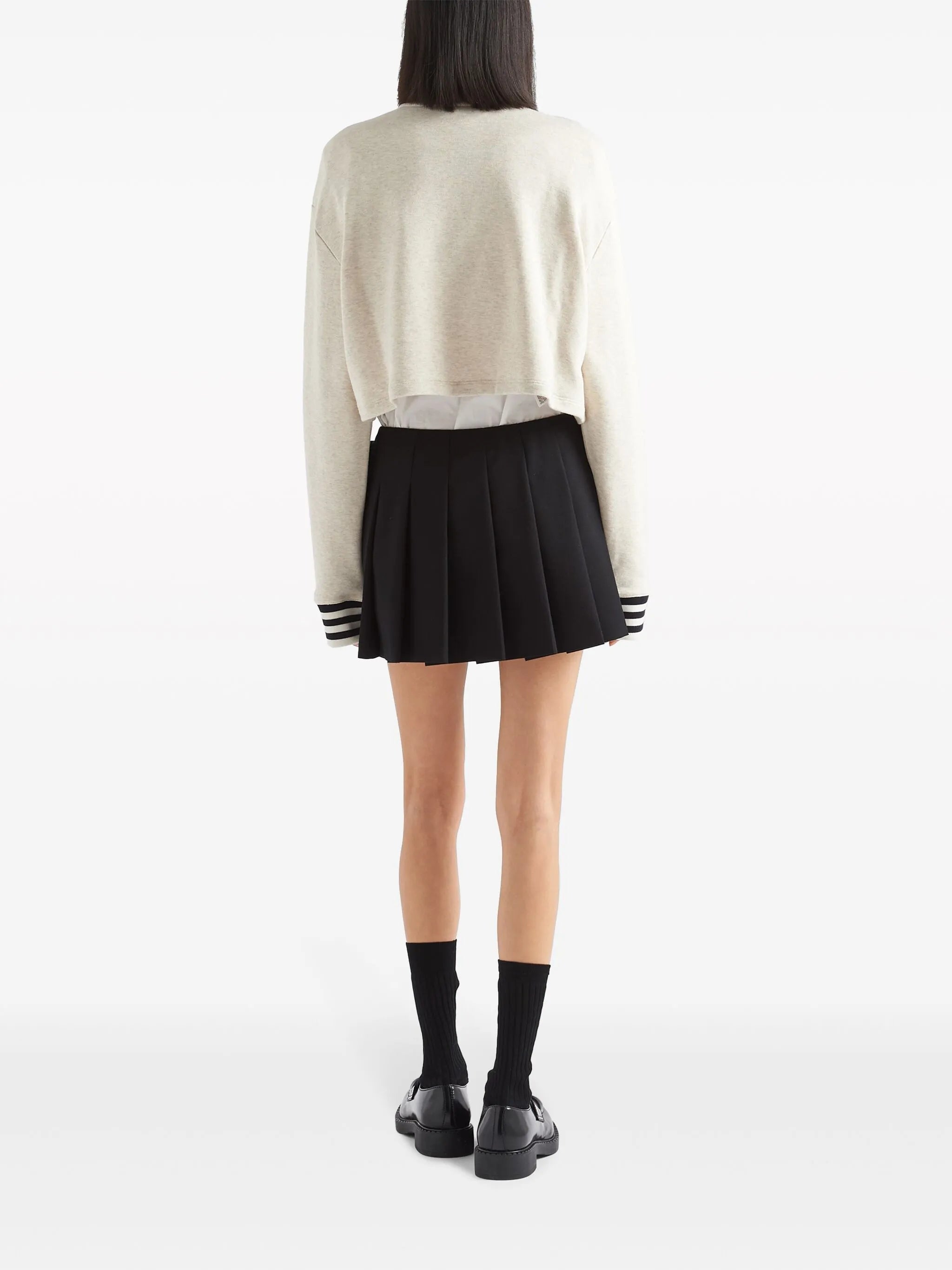logo-embroidered cotton fleece sweatshirt