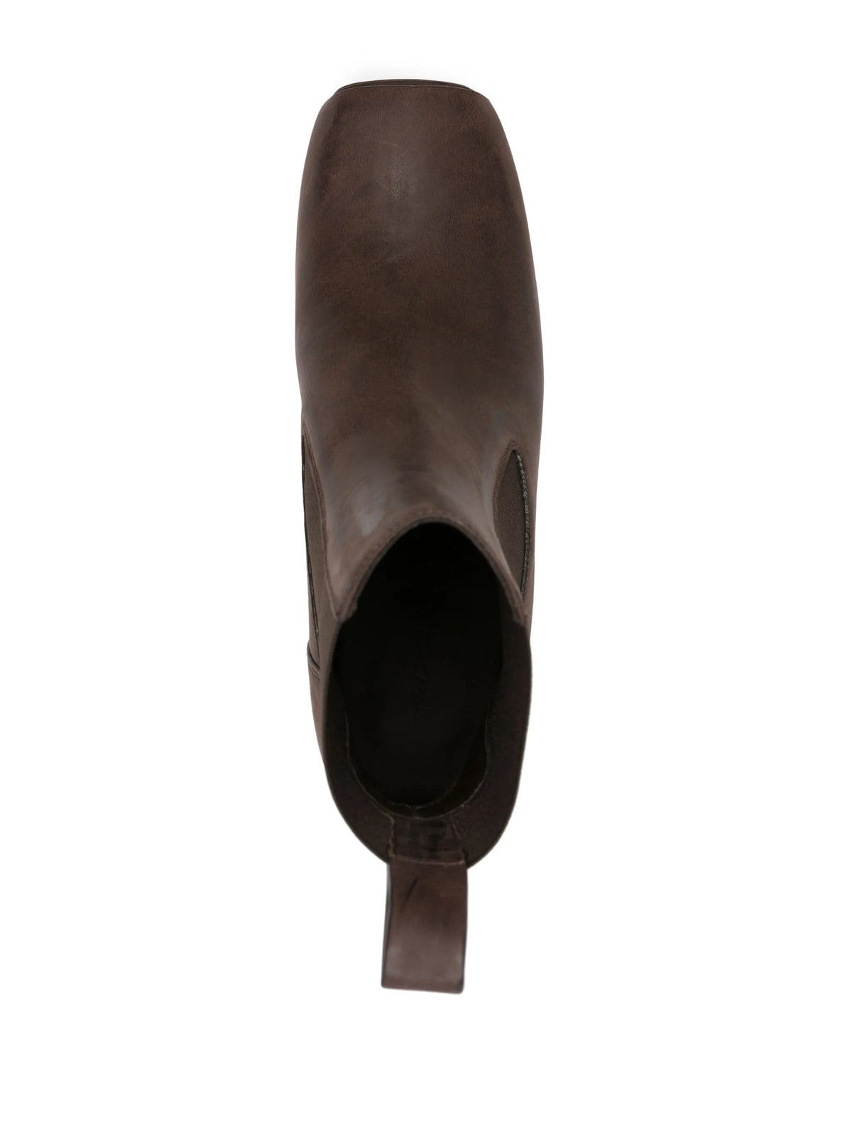 peep-toe leather Chelsea boots