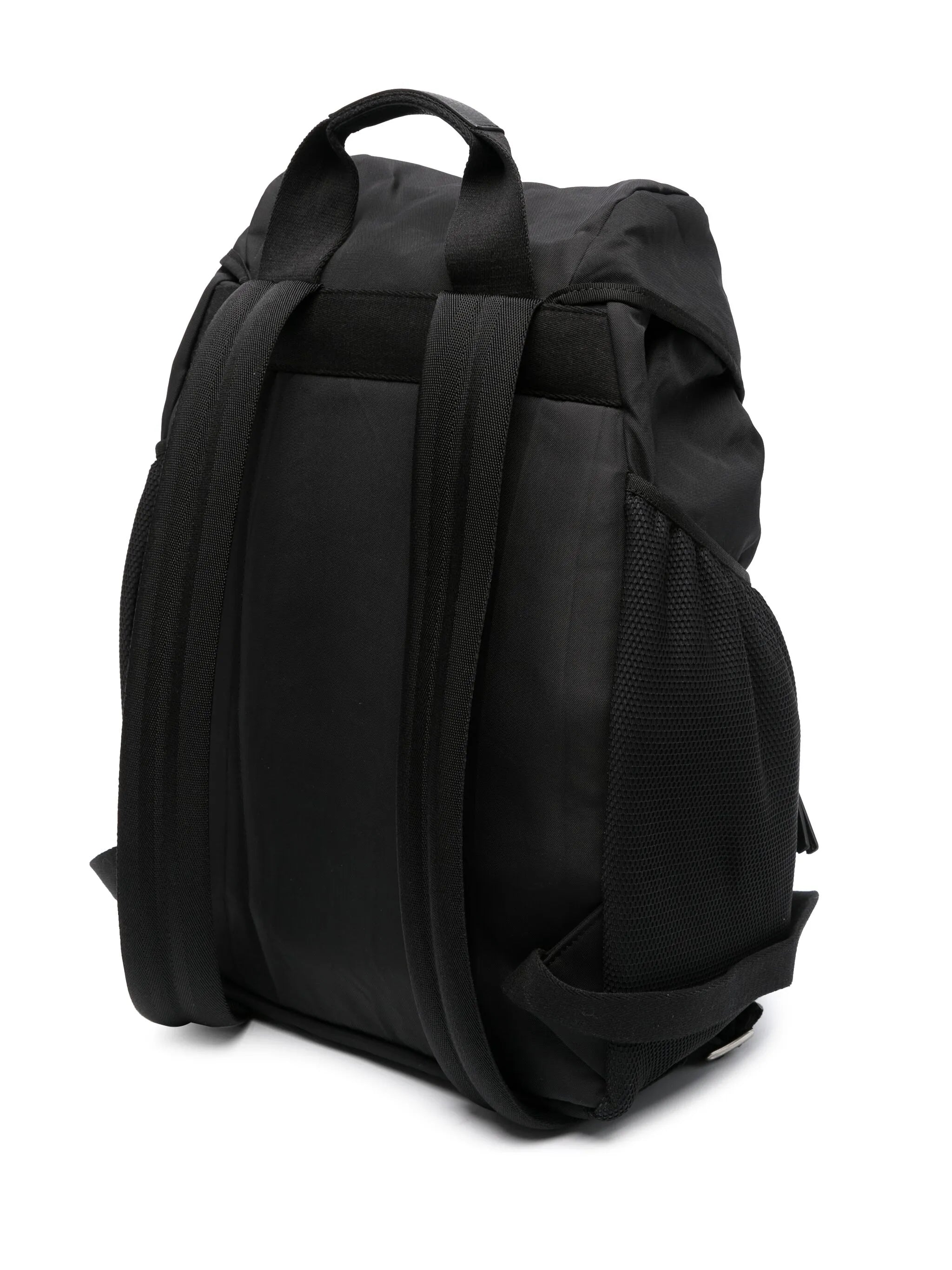 monogram-debossed canvas backpack